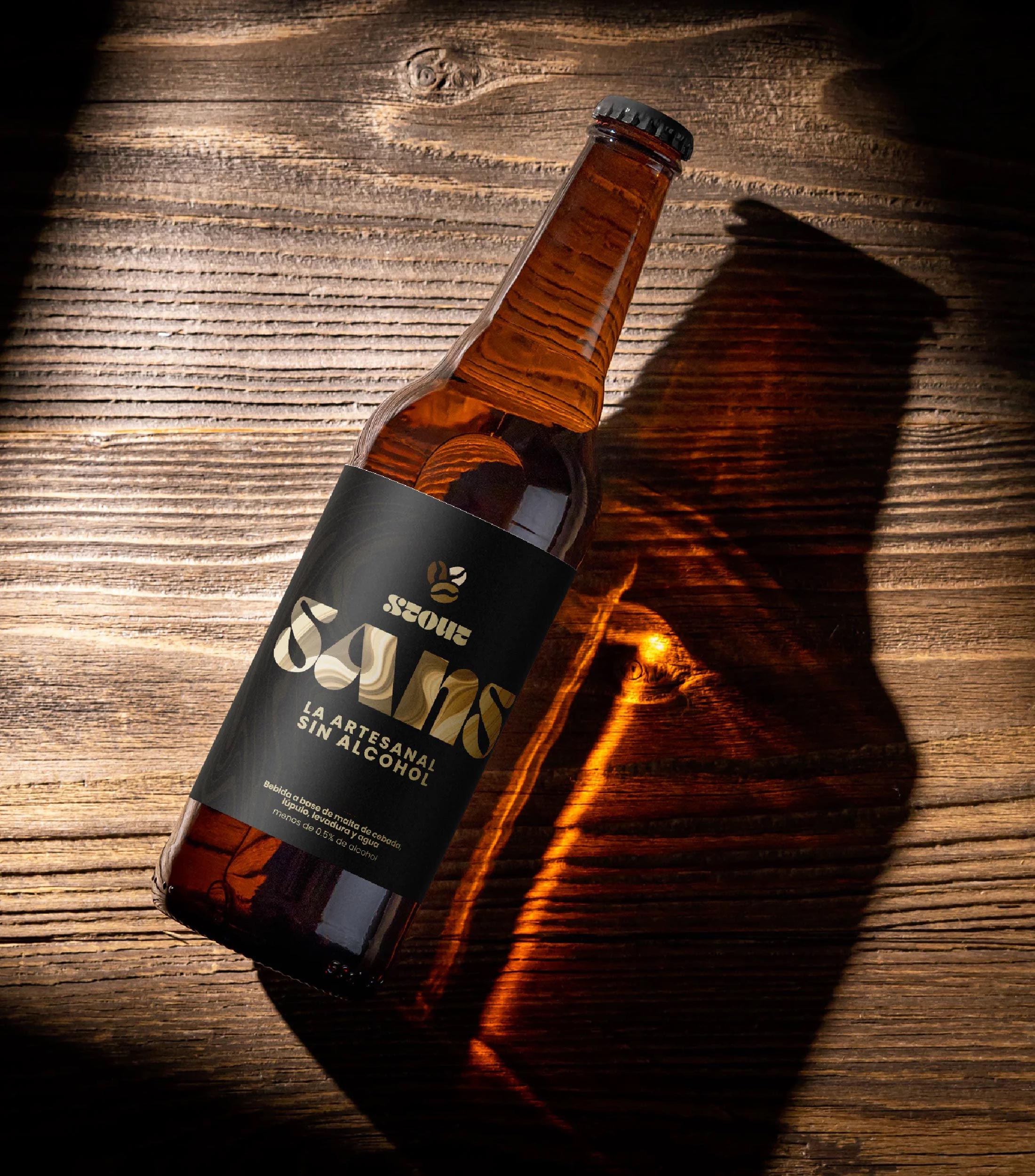 Cerveza Sans Oscura, Sin Alcohol, 355 ml