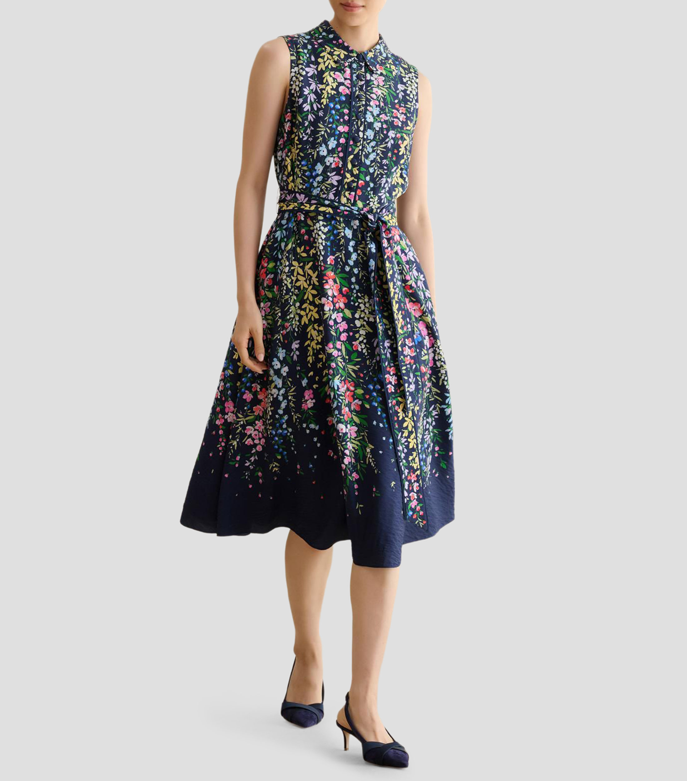 Vestido midi estampado Mujer
