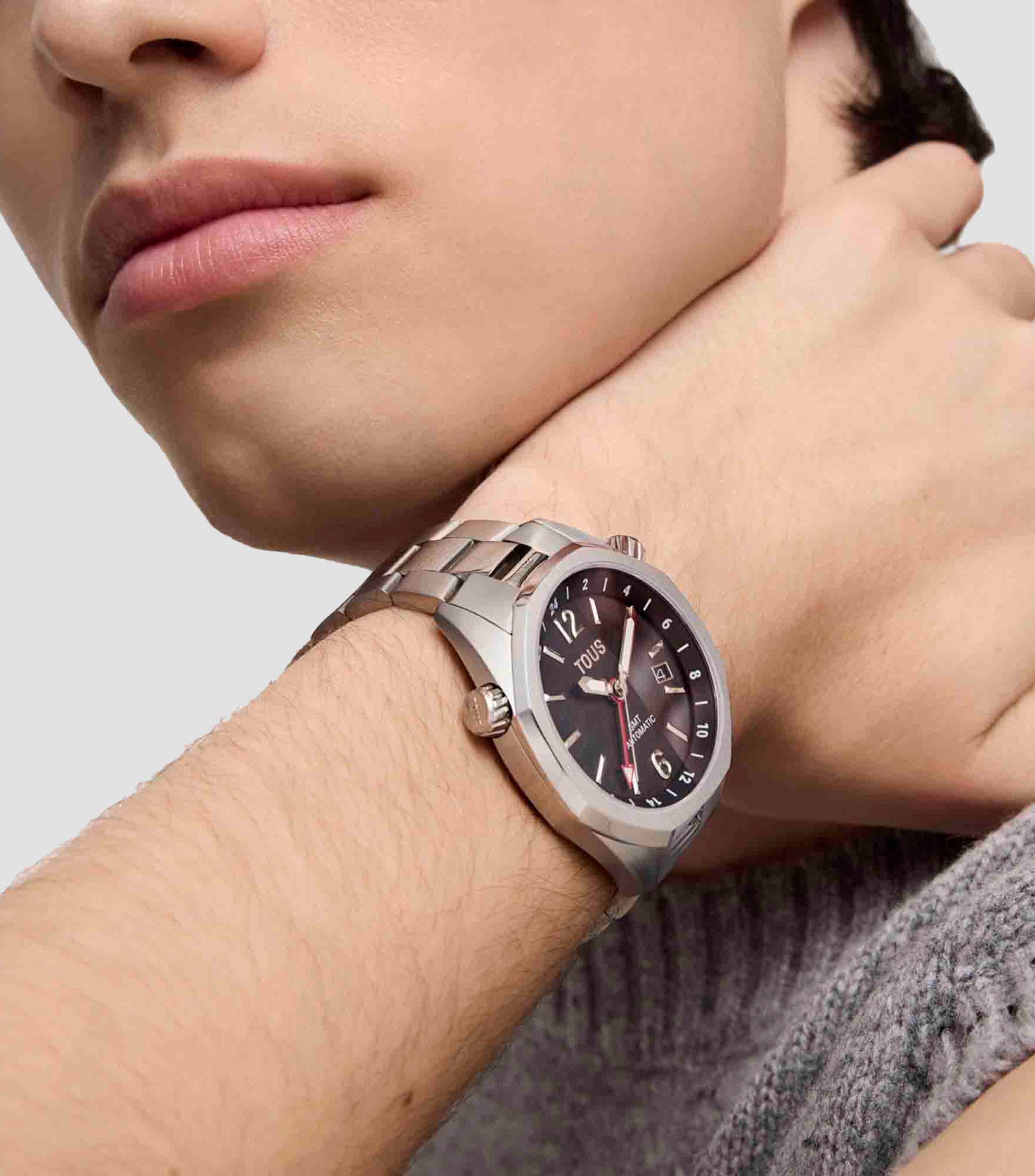 Reloj Unisex Now Casual Negro, Plateado