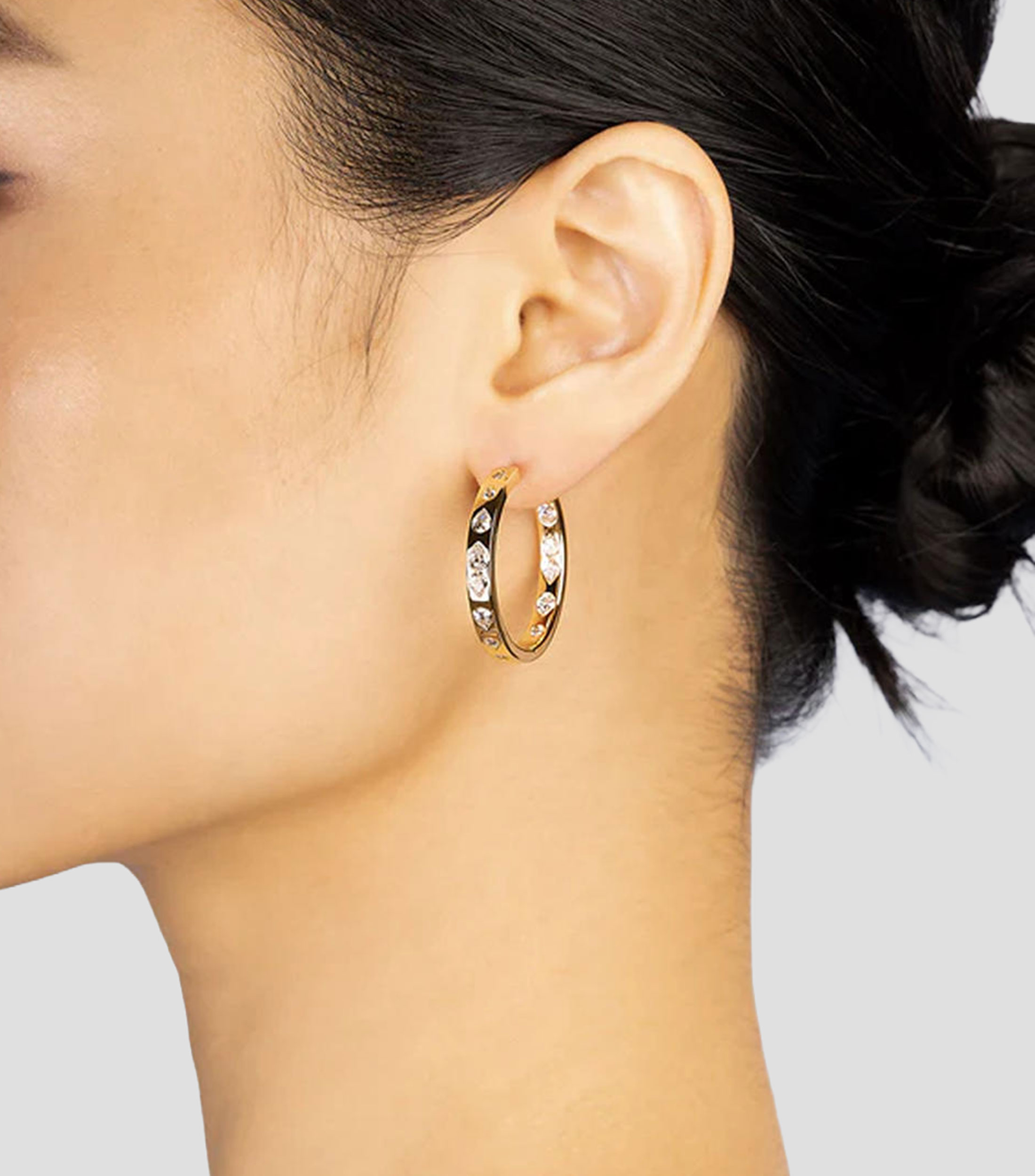 Aretes con circonia Mujer