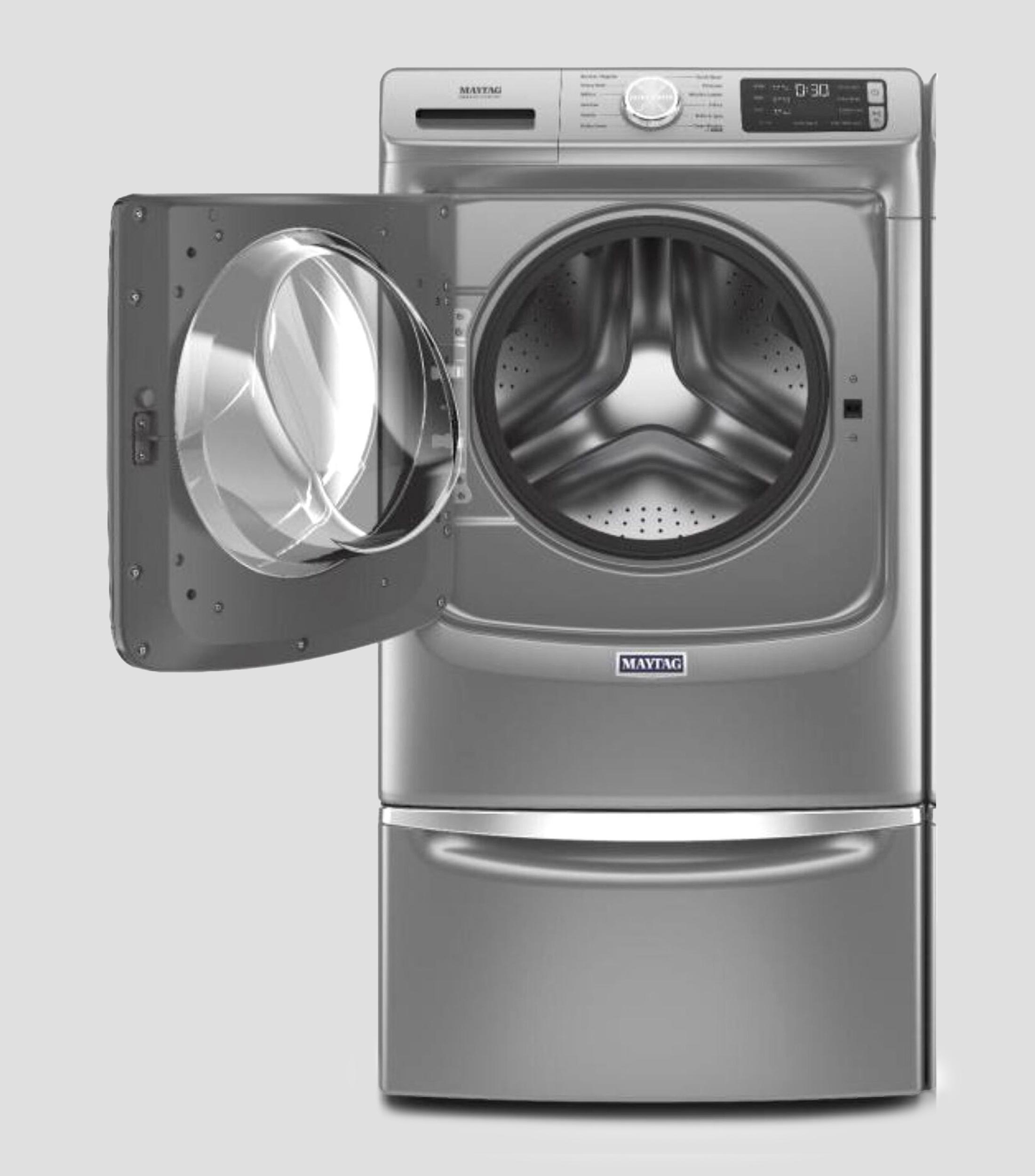 Lavadora 7MMHW6621HC de carga frontal 22 kg Gris acero + Pedestal