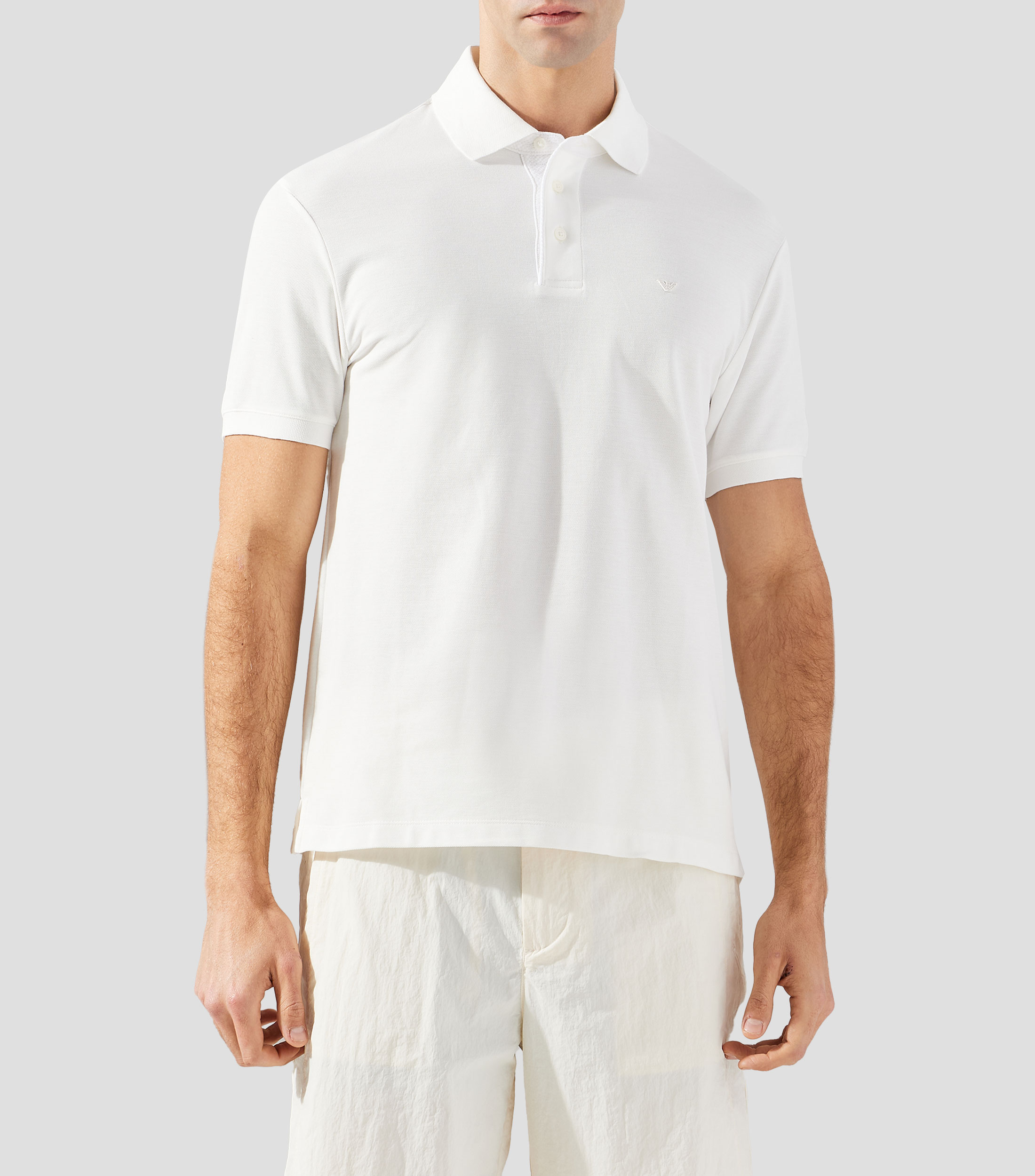 Playera tipo polo manga corta lisa Hombre