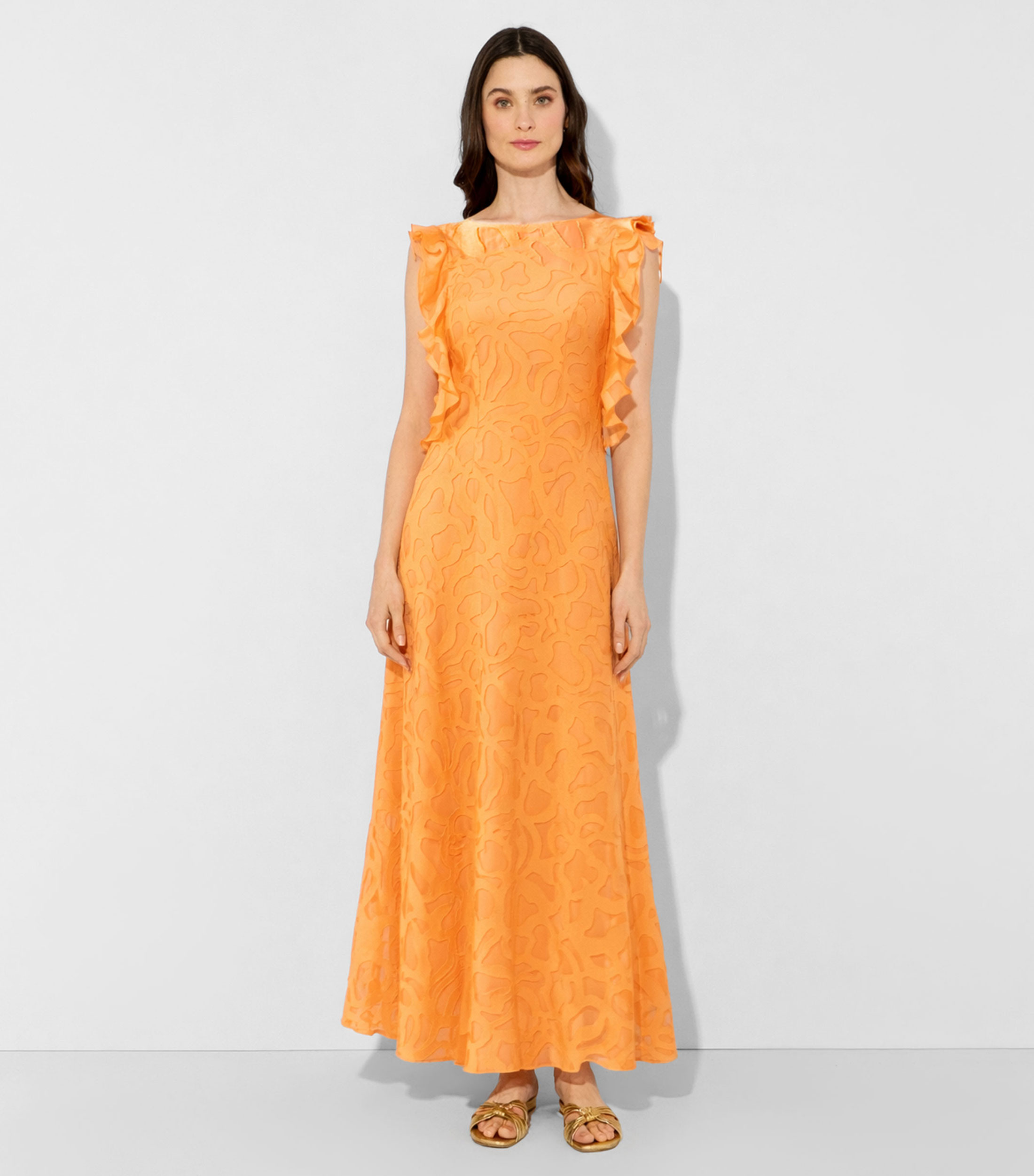 Vestido de fiesta largo liso Mujer