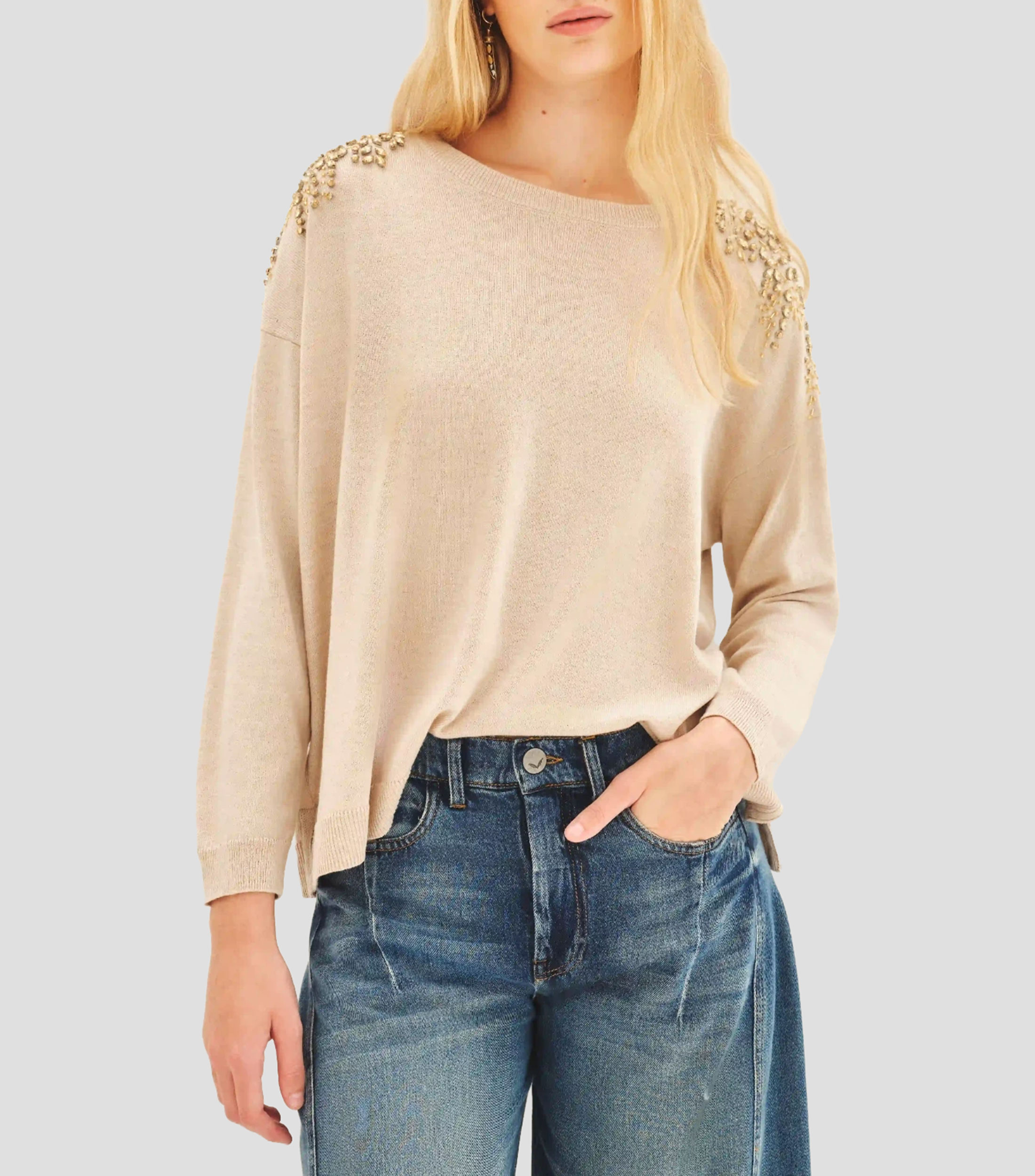 Suéter de cuello redondo Mujer