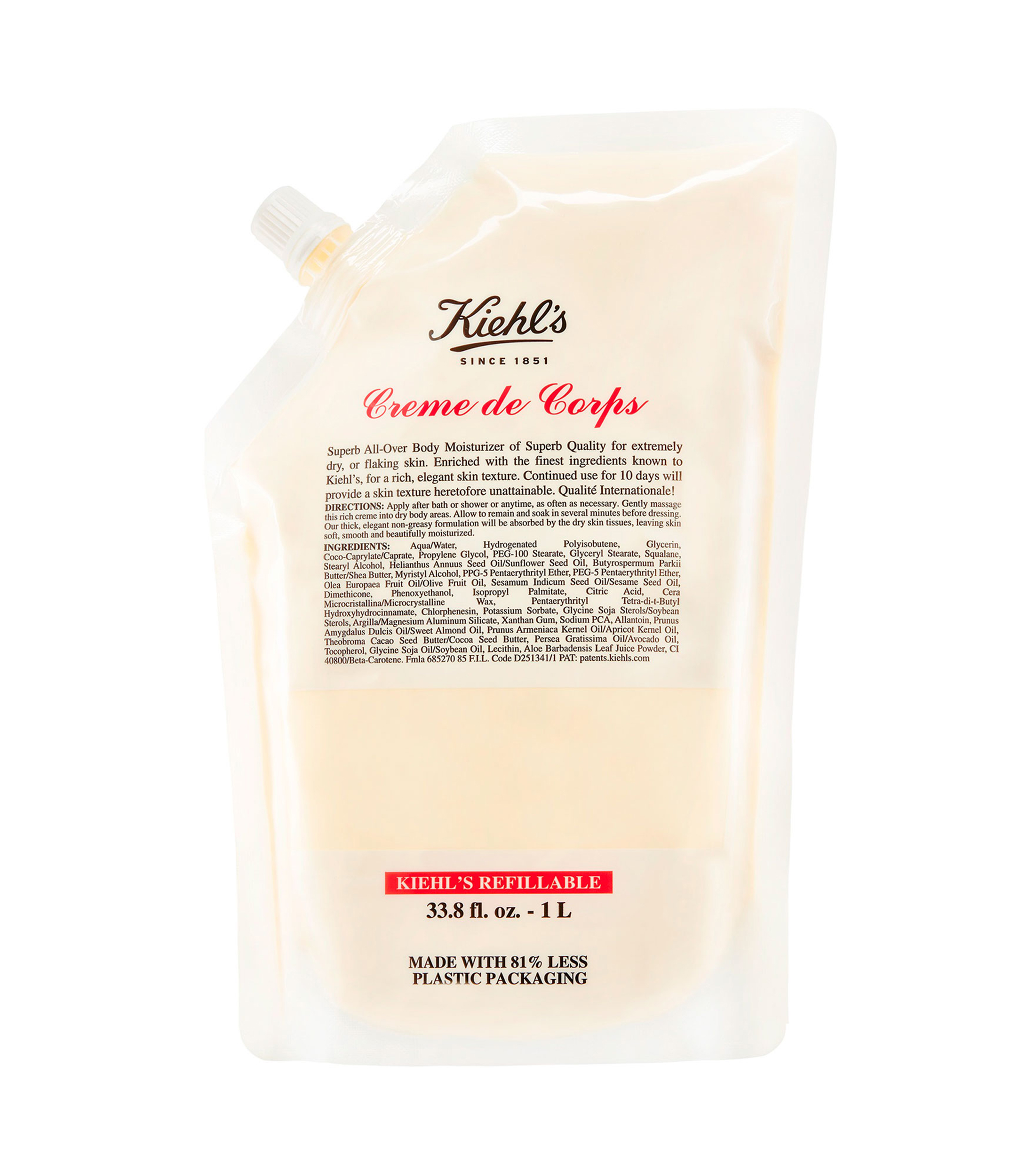 Crema para el cuerpo Creme de Corps Refill, 1 L