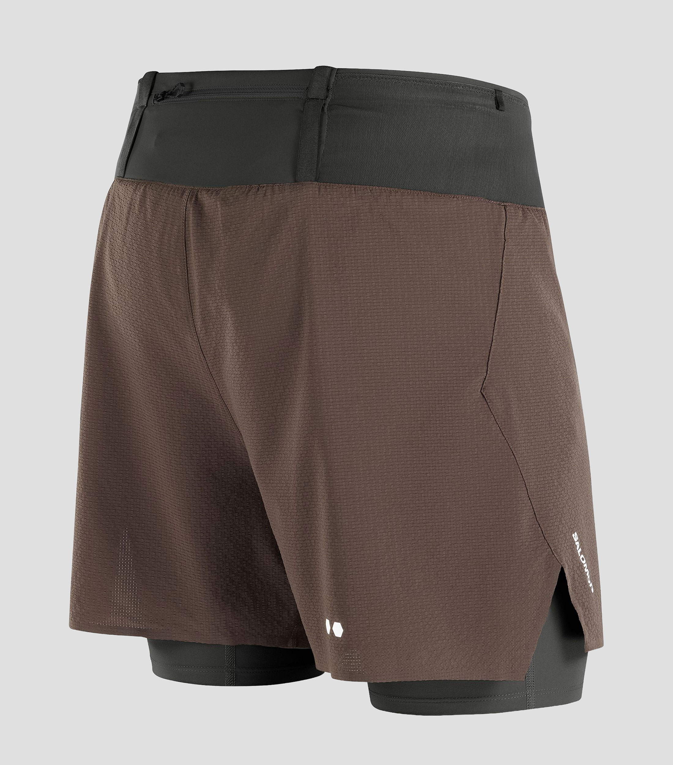 Short para correr liso Hombre