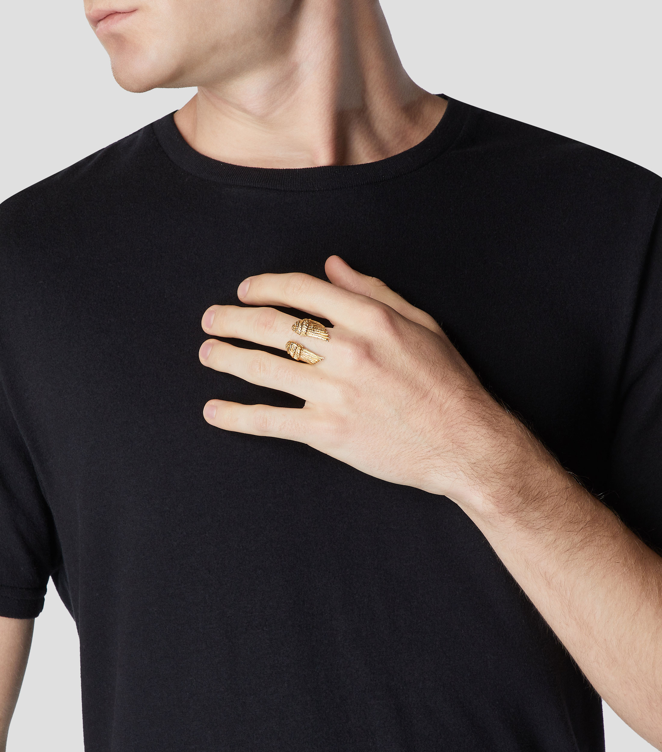 Anillo abierto en Oro de 14 kilates Angel Rock Wings Hombre