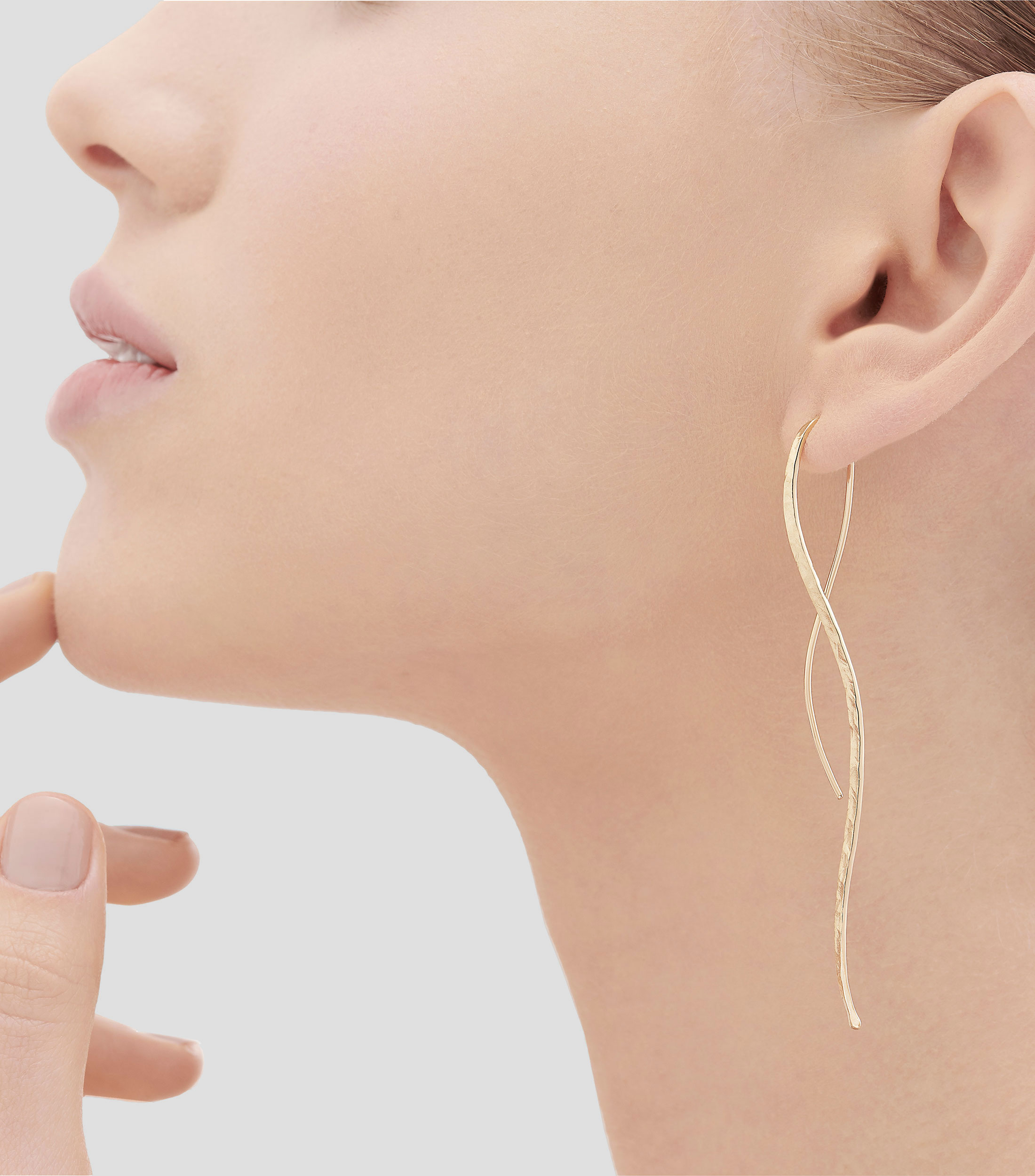 Pendientes en oro amarillo de 18 kilates Linhas da Vida Mujer