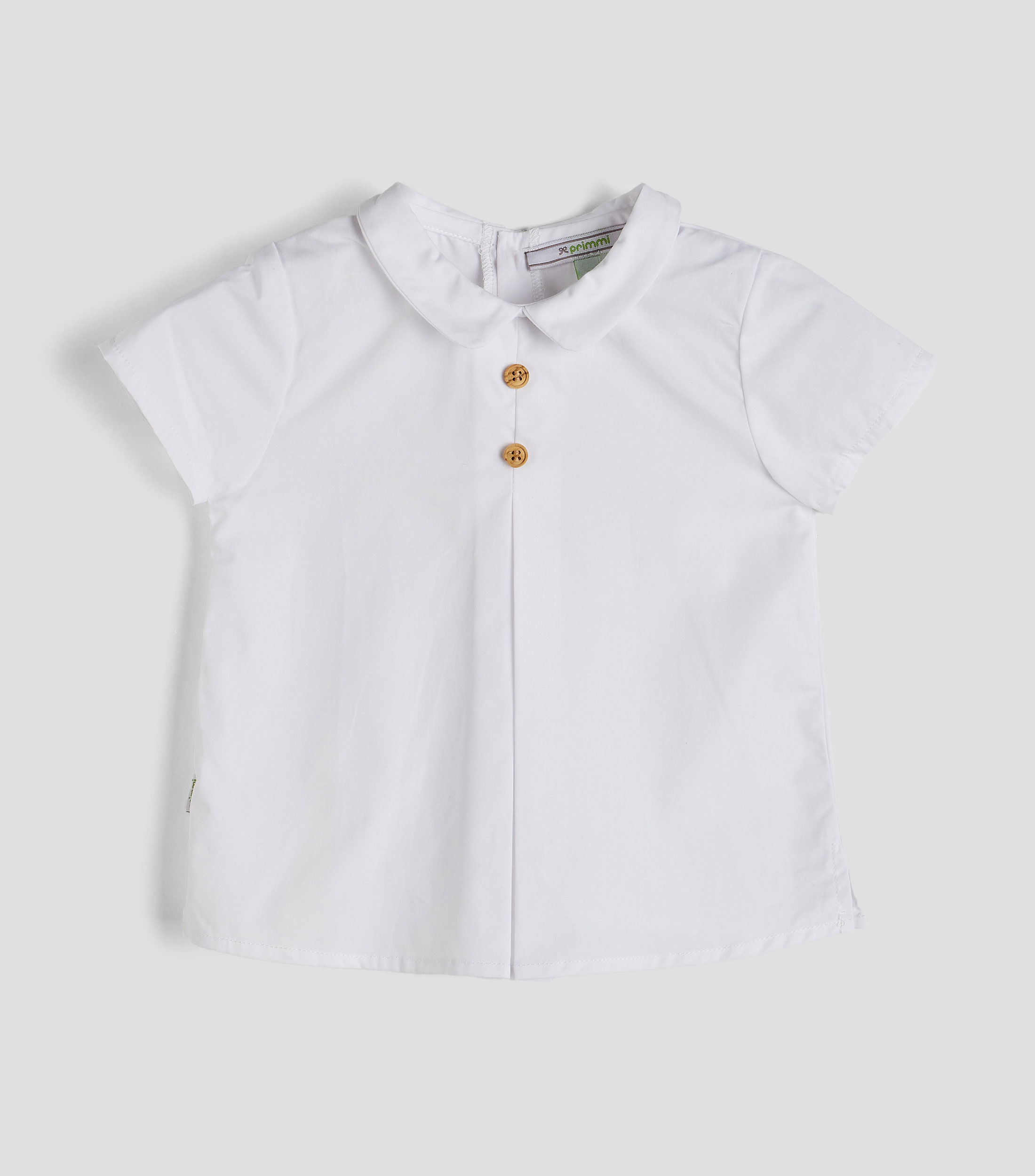 Camisa lisa con manga corta Bebé