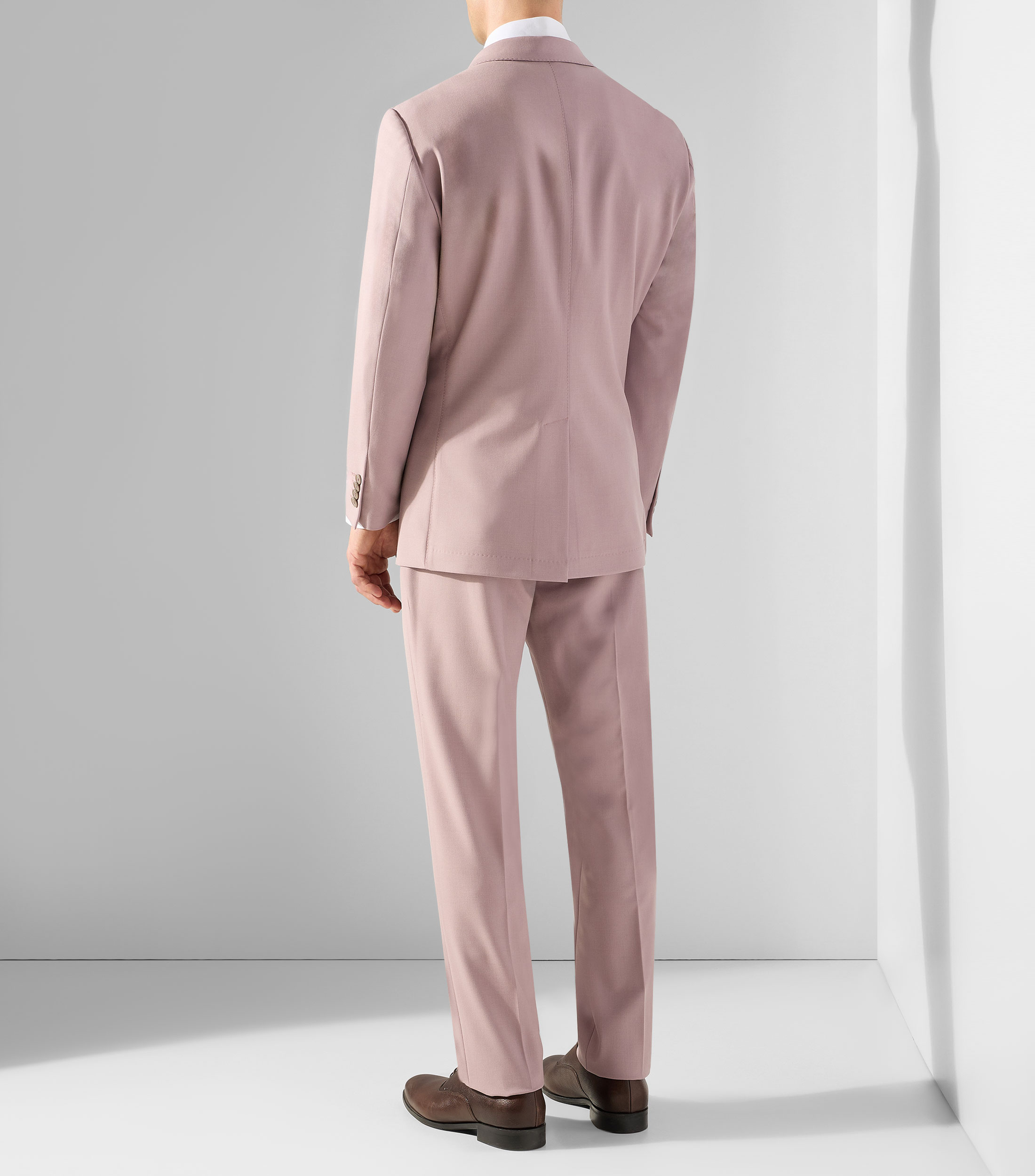 Traje de corte recto liso Hombre