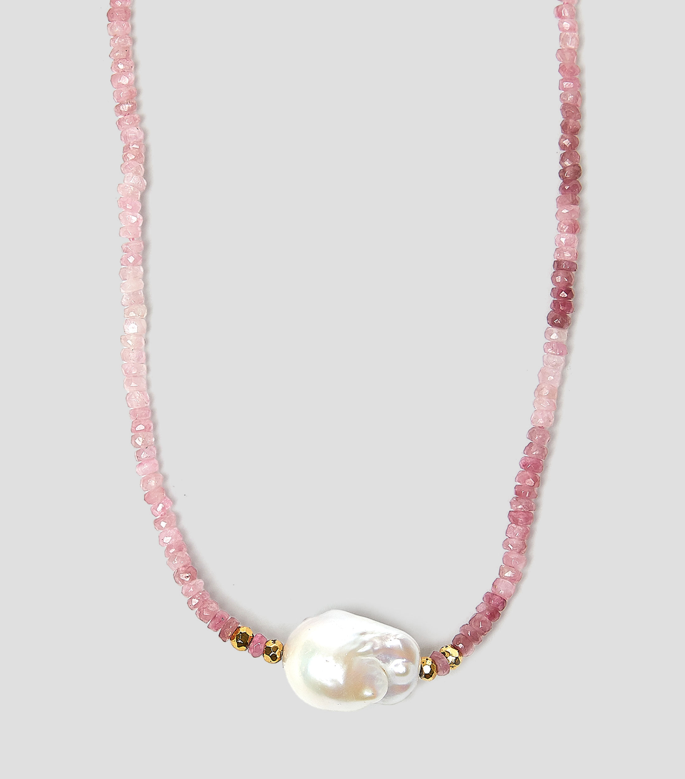 Collar turmalina rosa Mujer