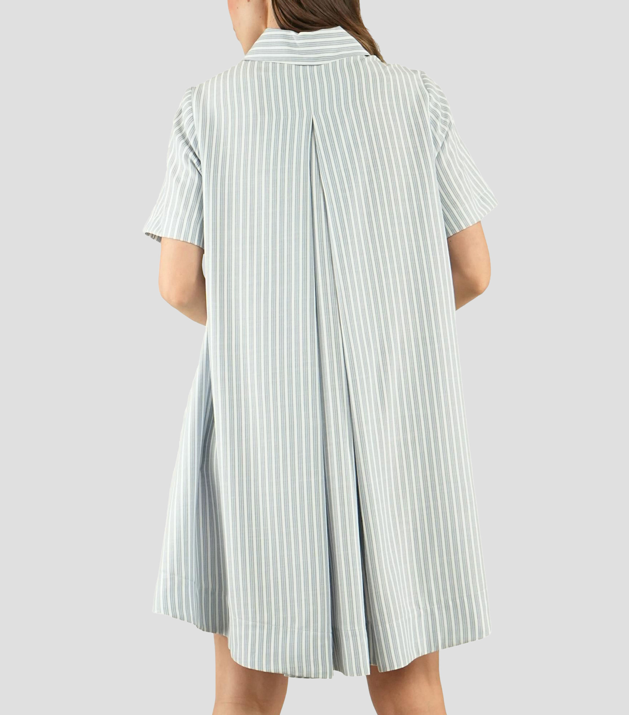 Vestido corto con rayas Mujer