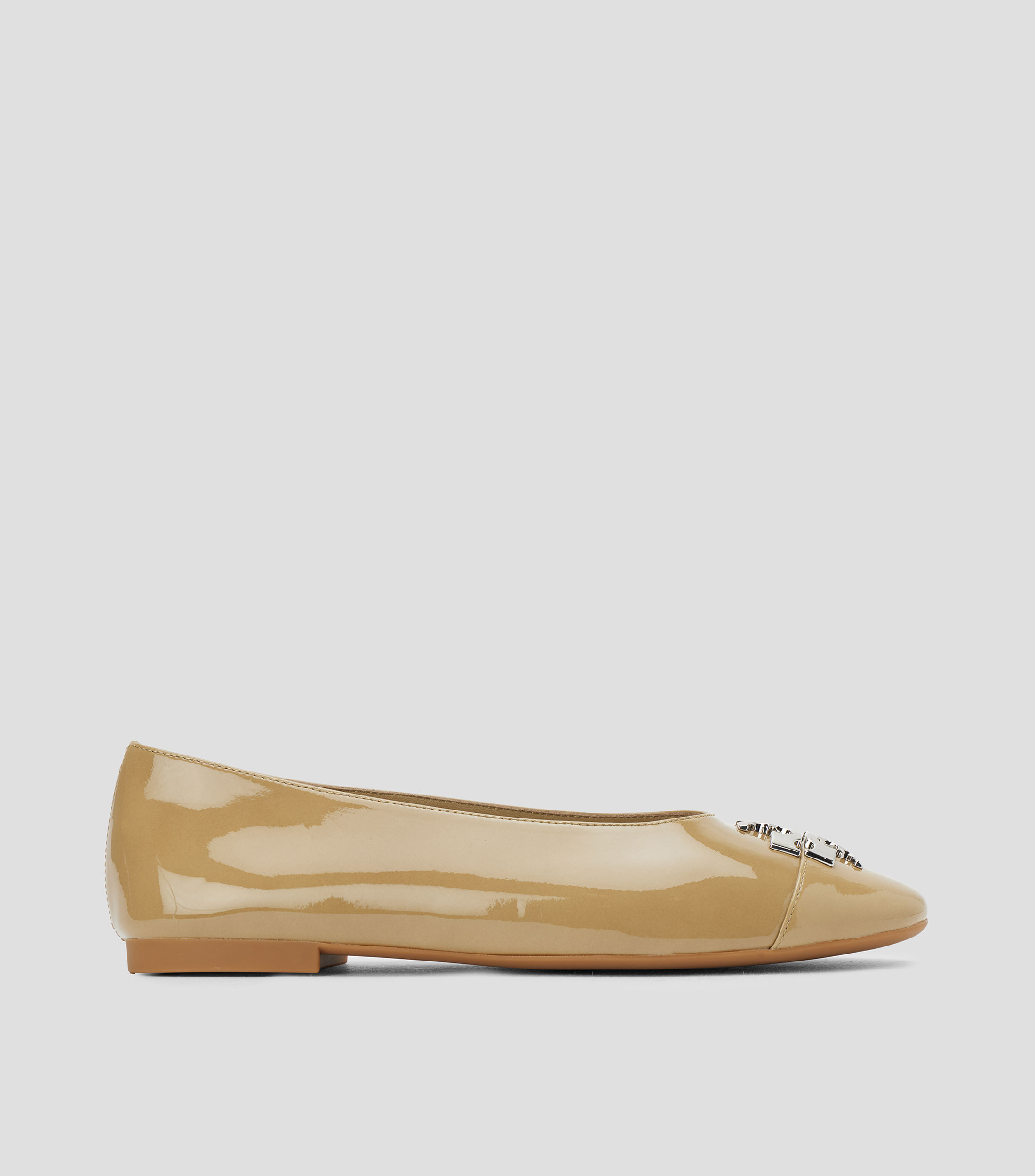 Flats Charlie Ballet en piel vacuna con doble T