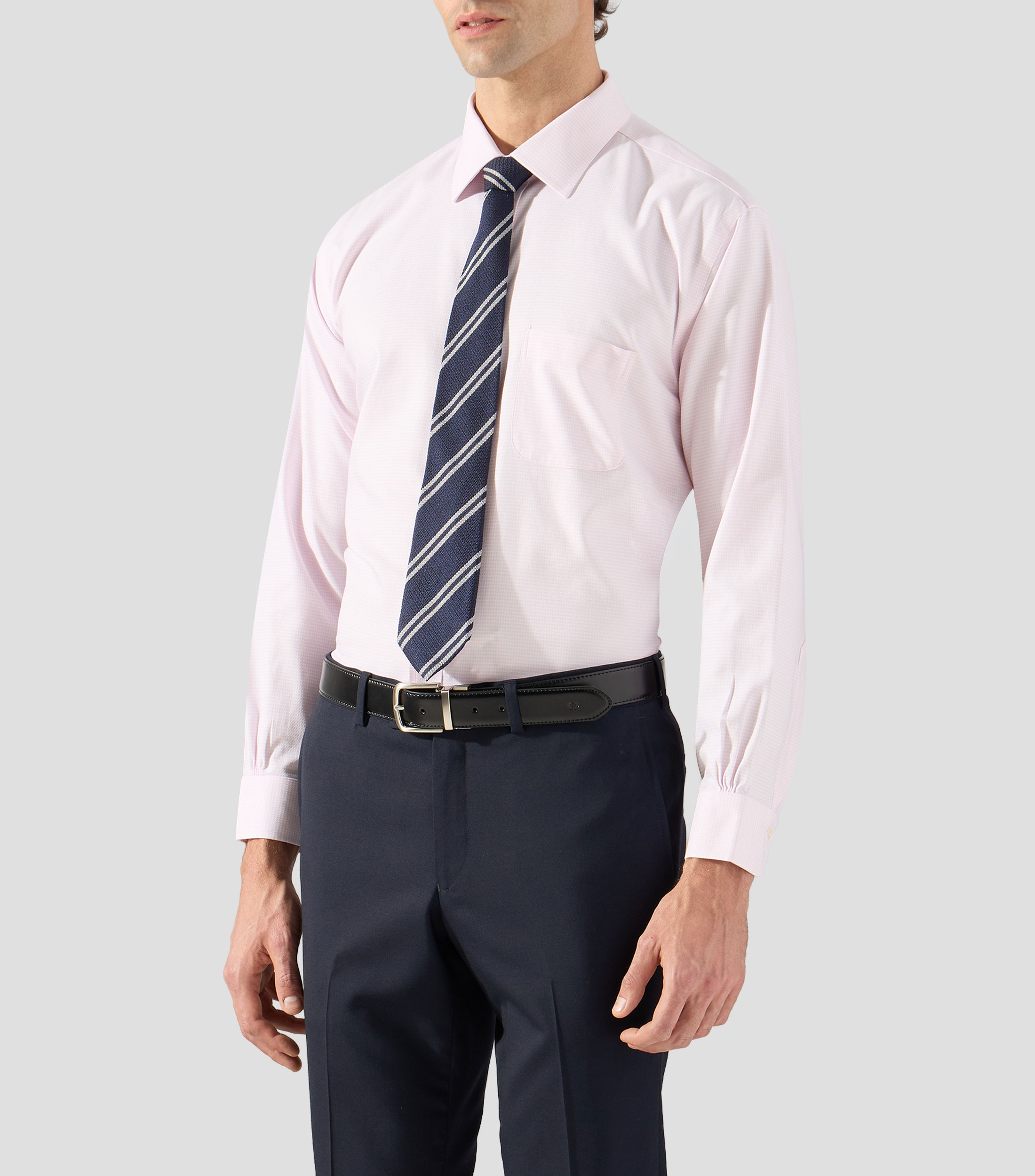 Camisa de vestir estampada con manga larga Hombre