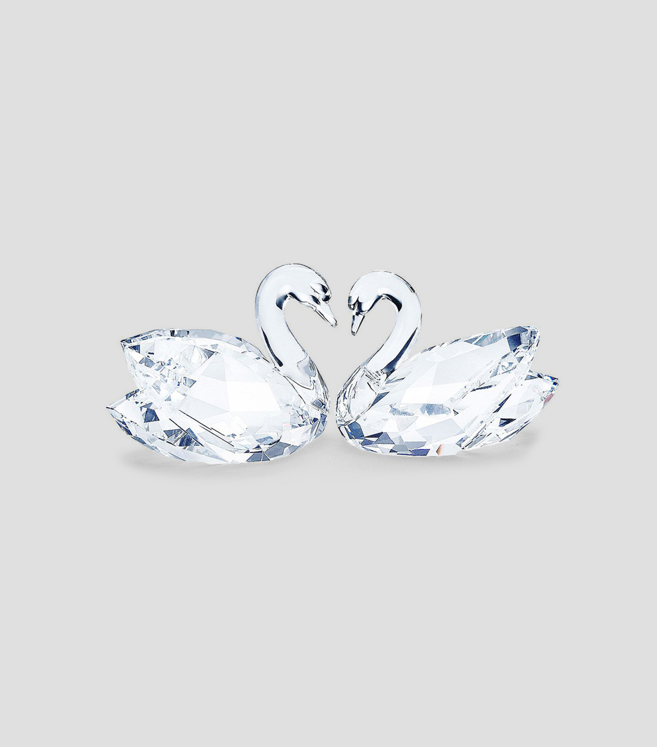 Figura decorativa Pareja de Cisnes en cristal