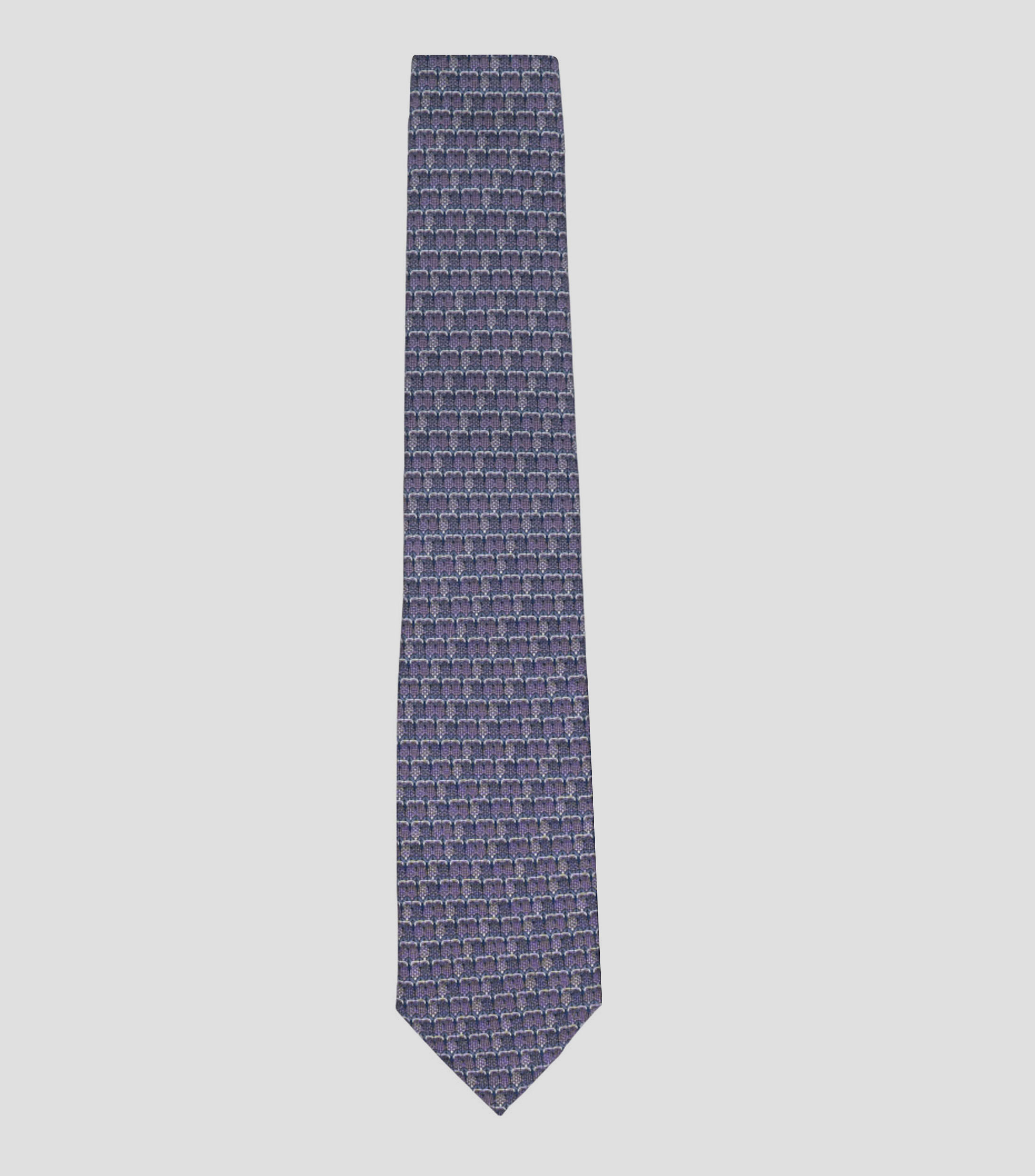 Corbata ancha en seda gris Maiz