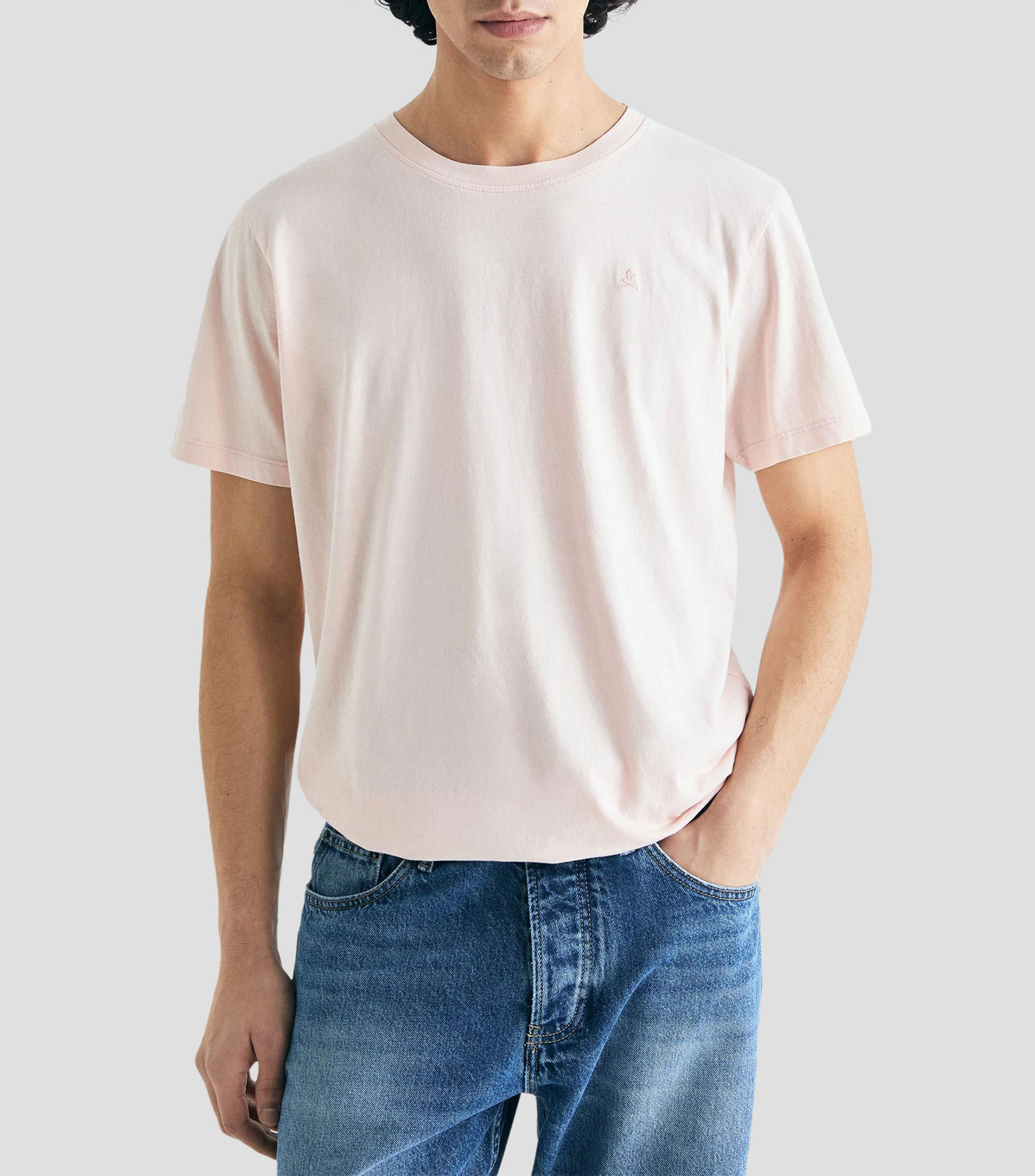 Playera cuello redondo manga corta lisa Hombre