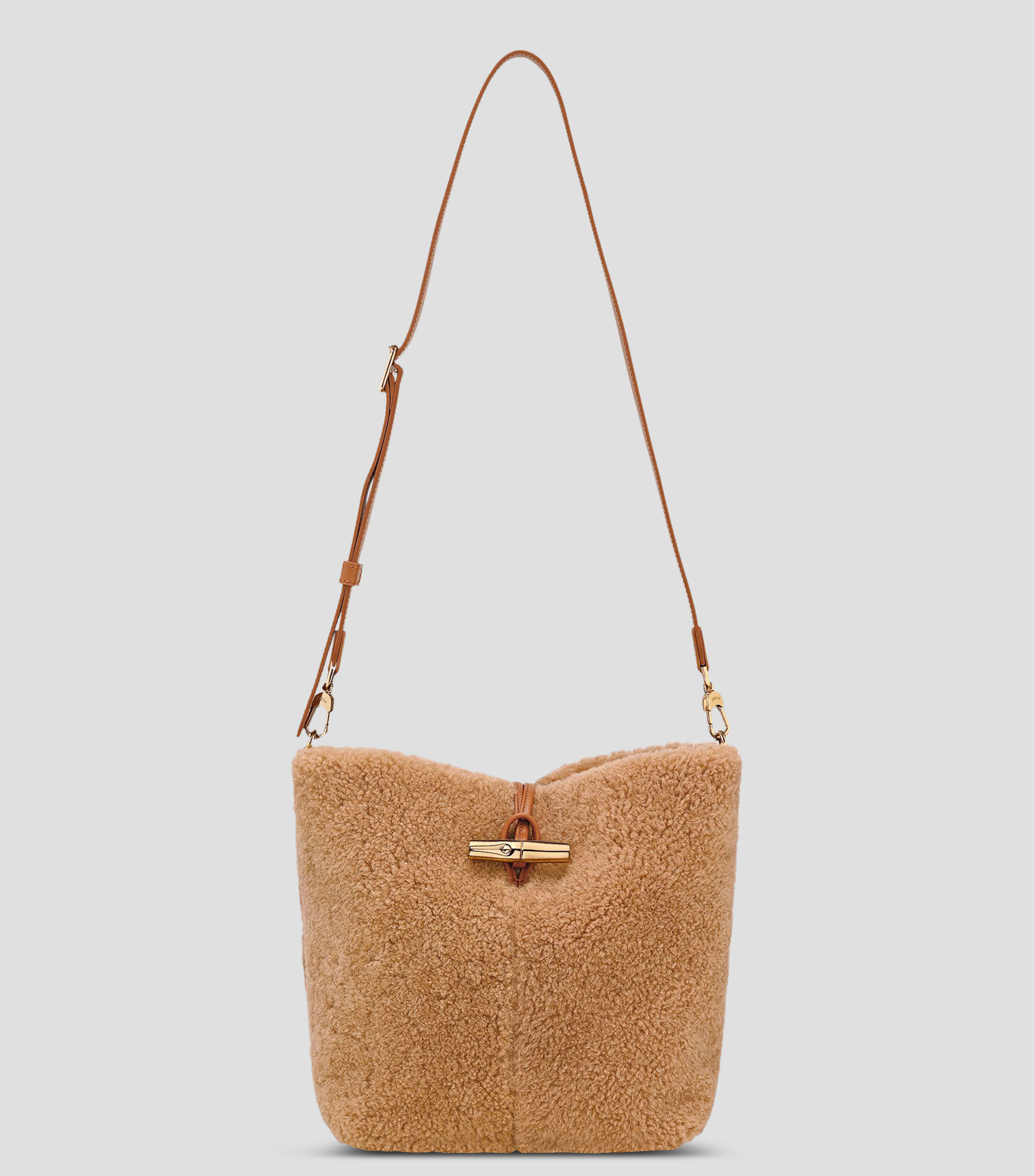 Bolsa Crossbody en piel de oveja texturizado Mujer