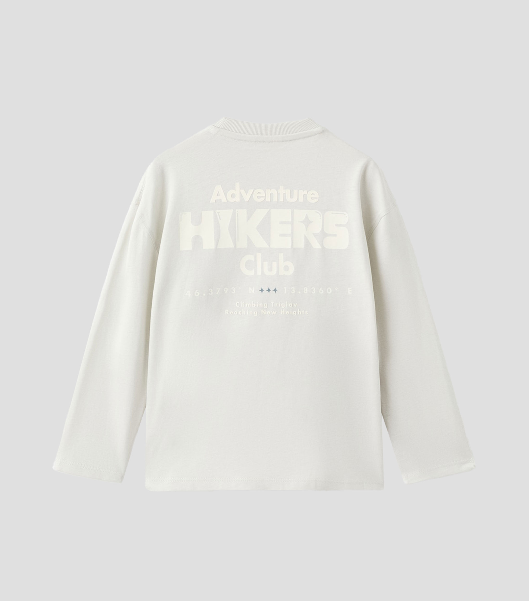 Playera cuello redondo manga larga estampada Niño