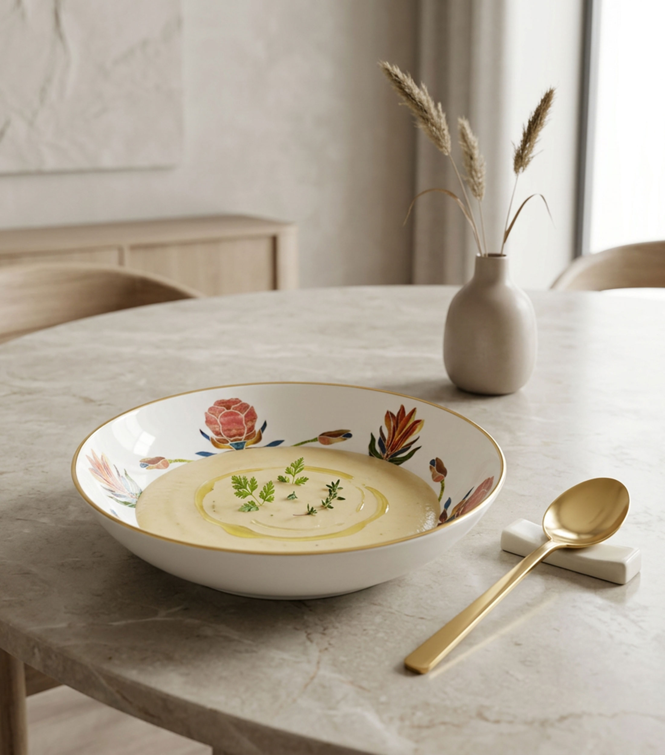 Plato para sopa Grand Tour en porcelana