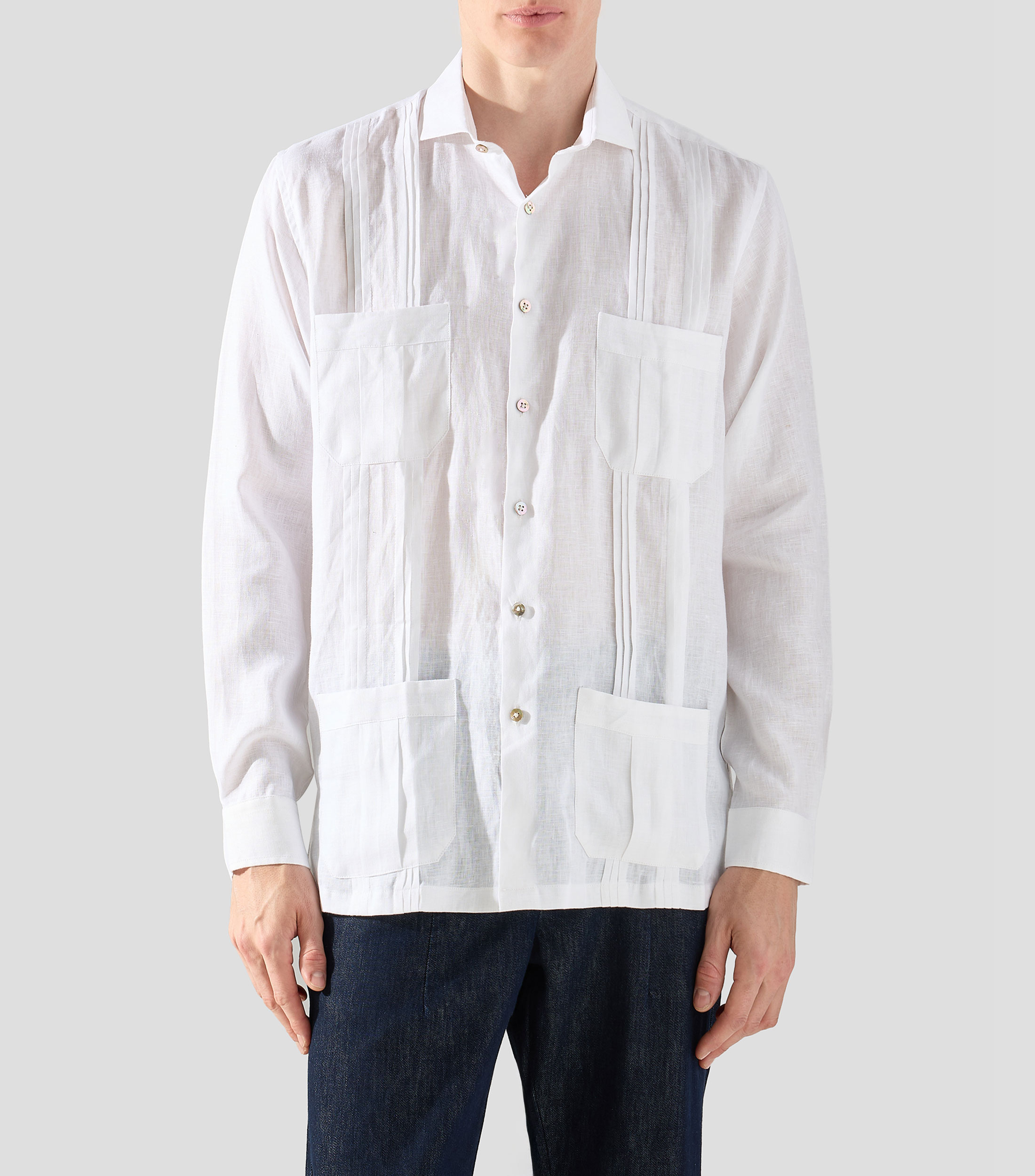 Sobrecamisa lisa manga larga Hombre