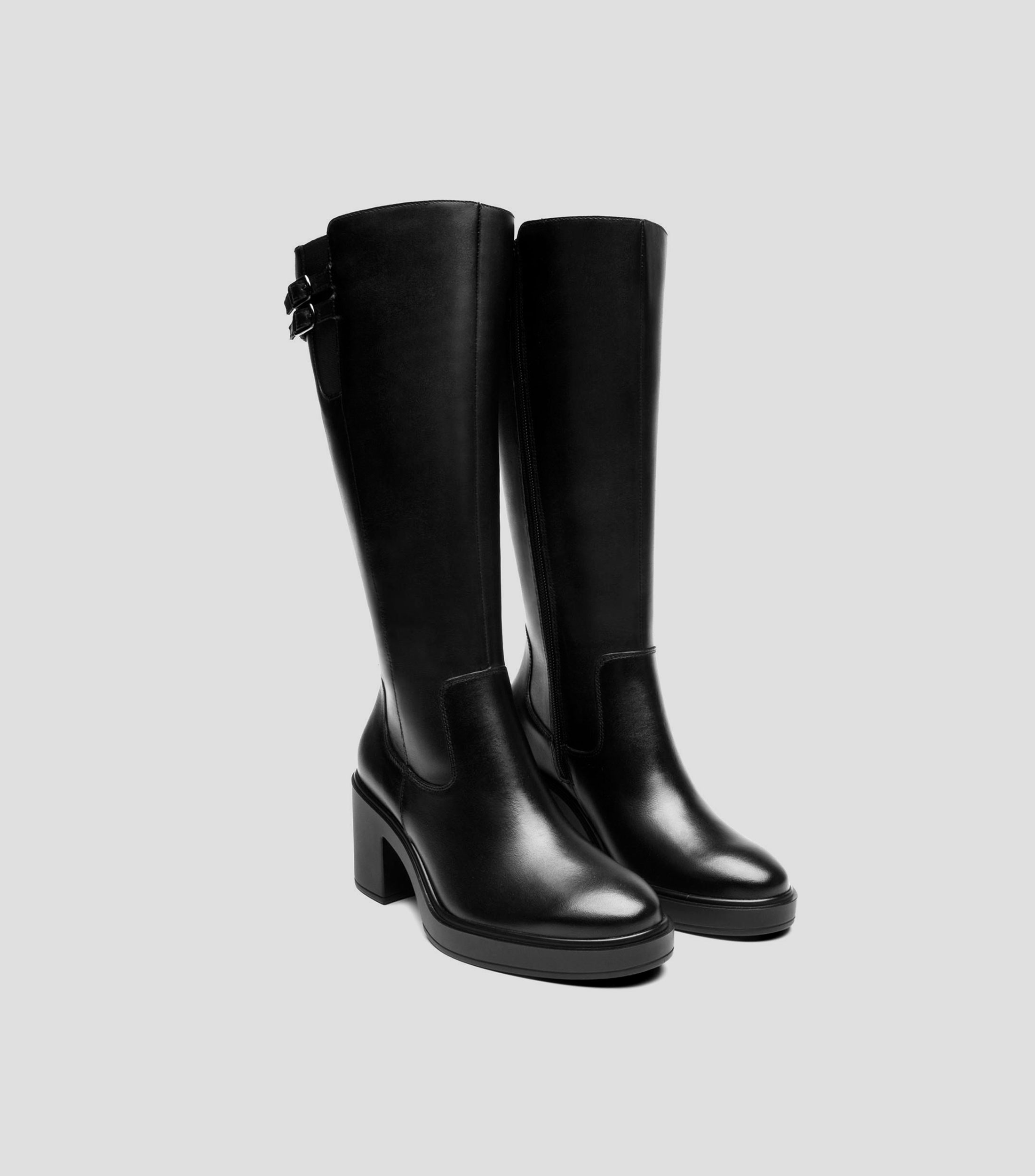 Botas largas con tacón medio ancho Mujer