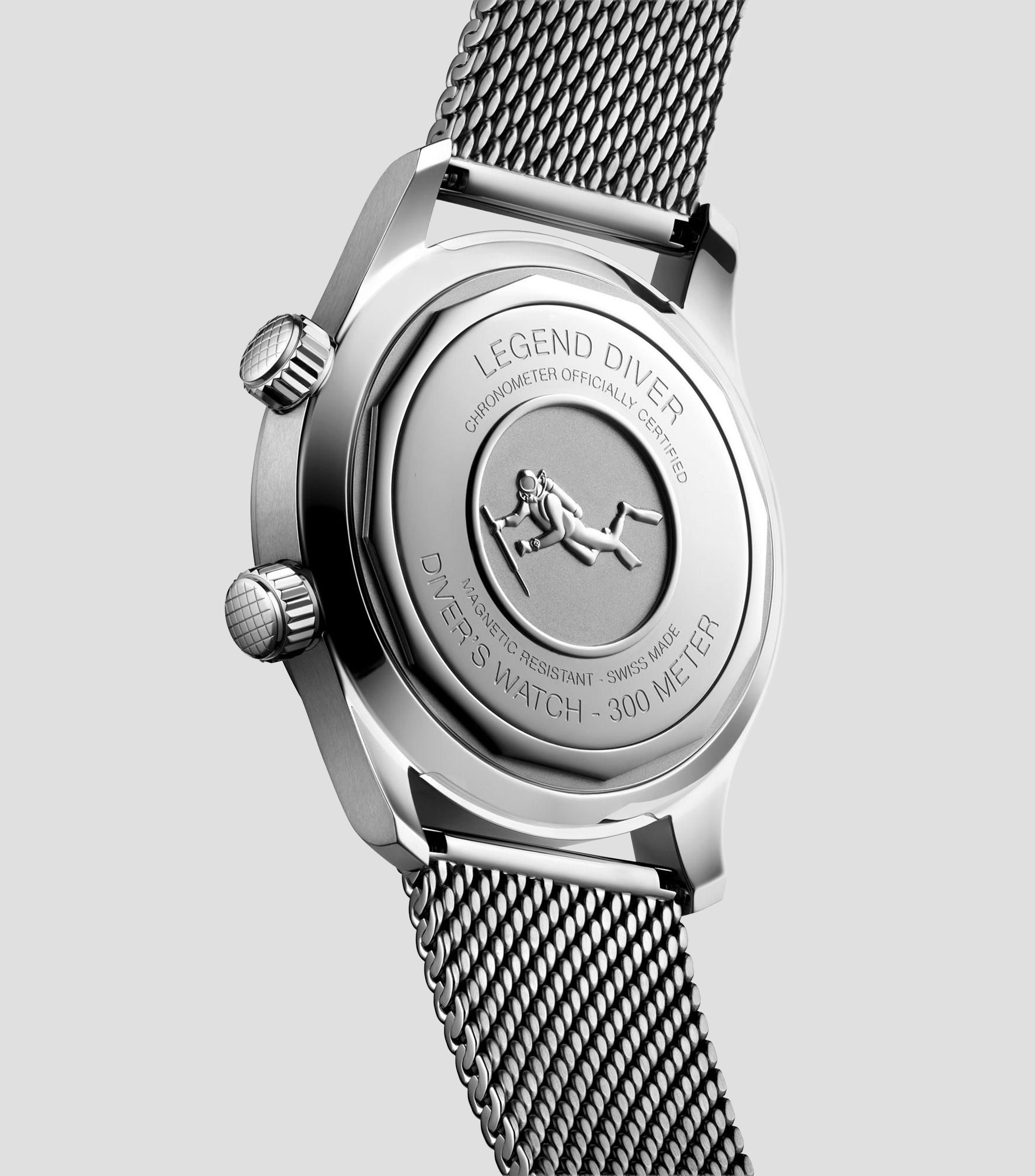 Reloj para hombre Legend Diver deportivo Plateado Negro