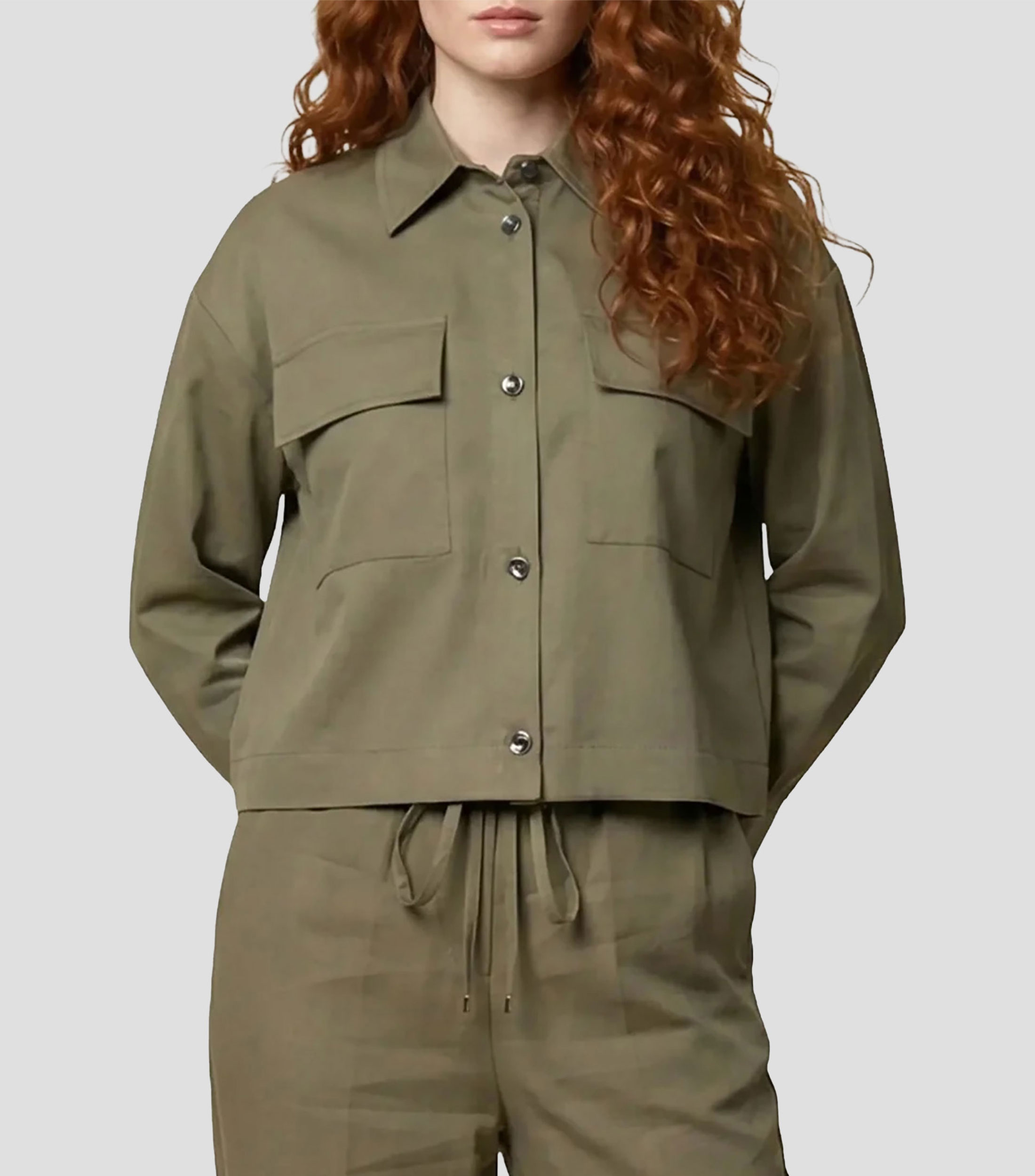 Camisa lisa manga larga Mujer
