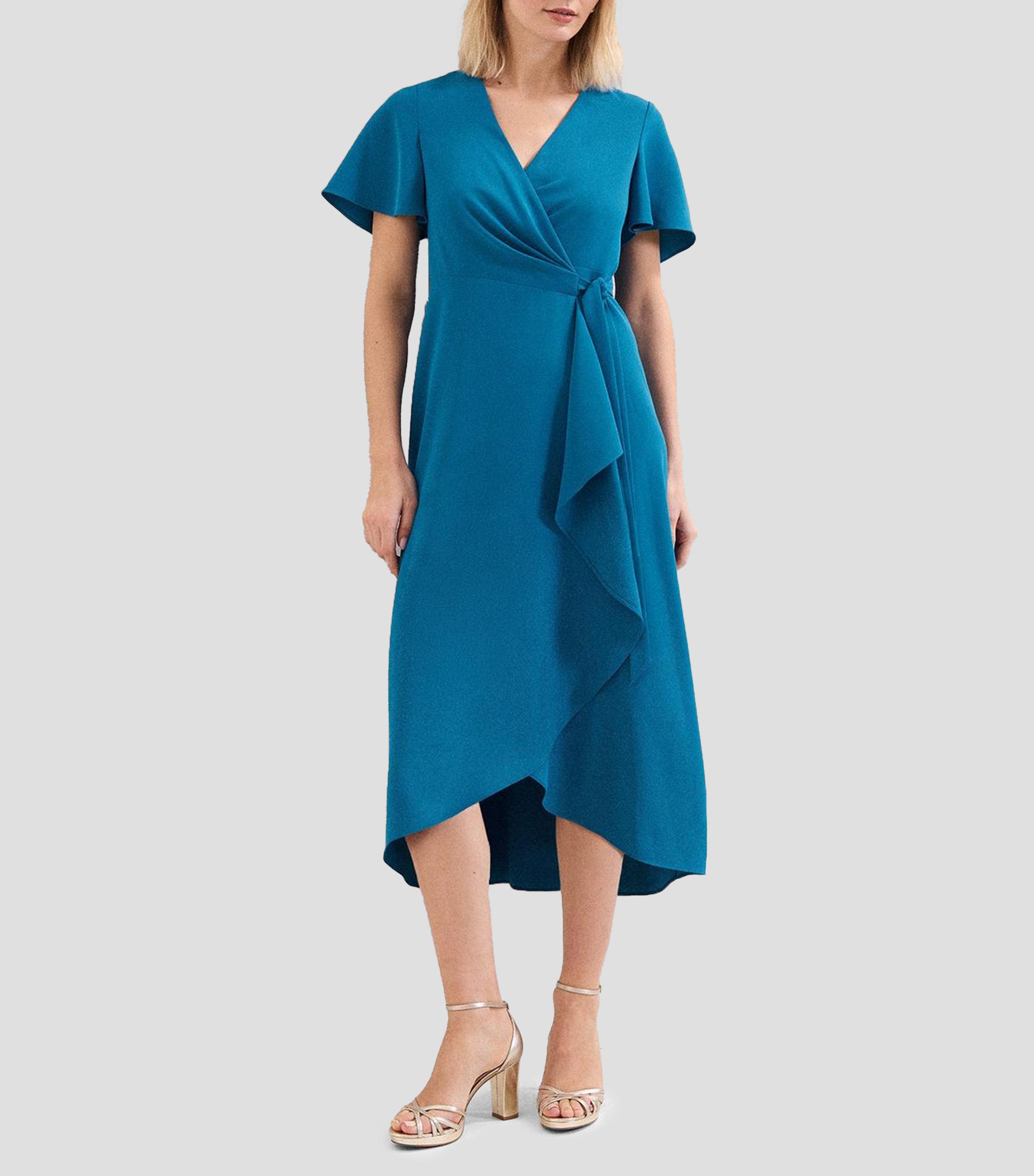 Vestido Casual Midi manga corta liso Mujer
