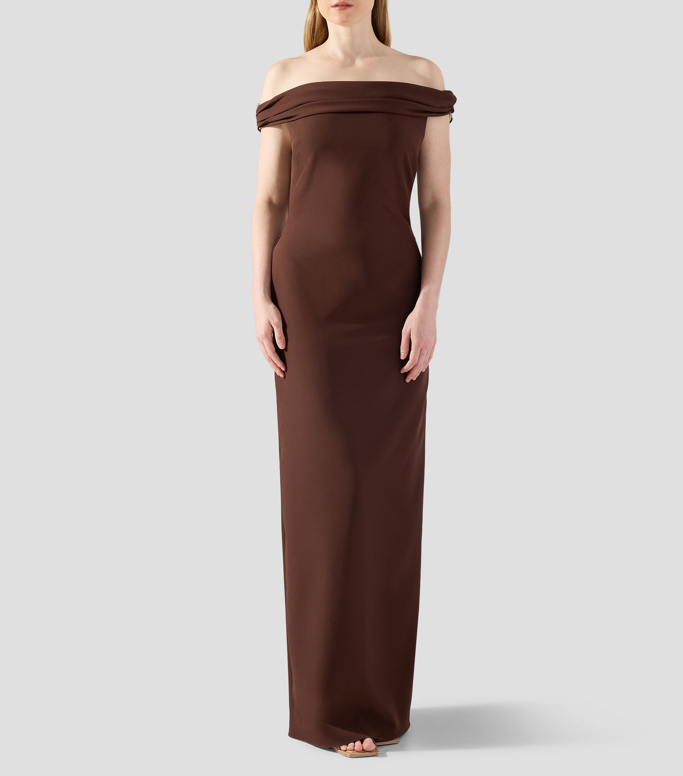 Vestido de fiesta largo liso Mujer