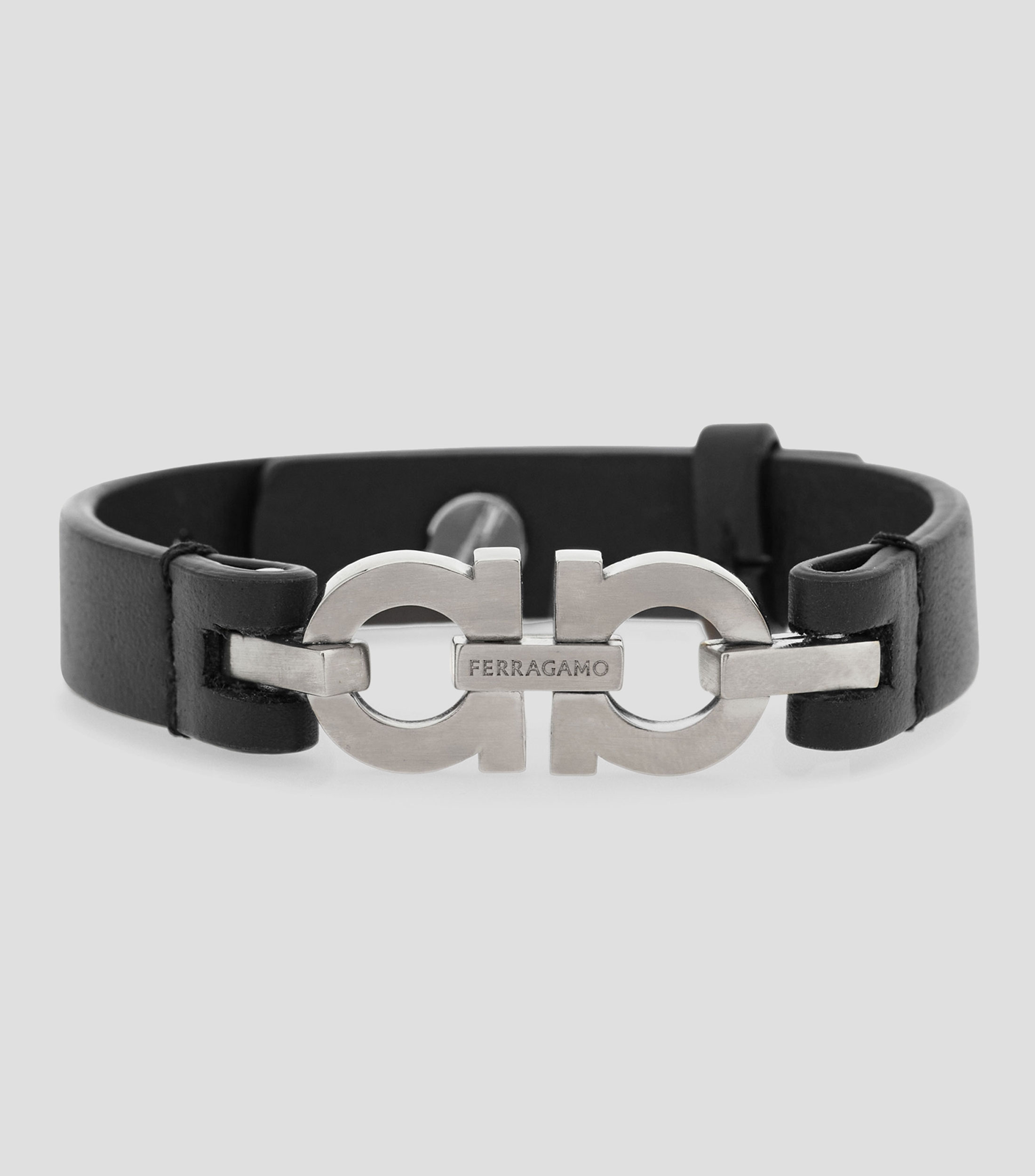 Pulsera con doble Gancini Hombre