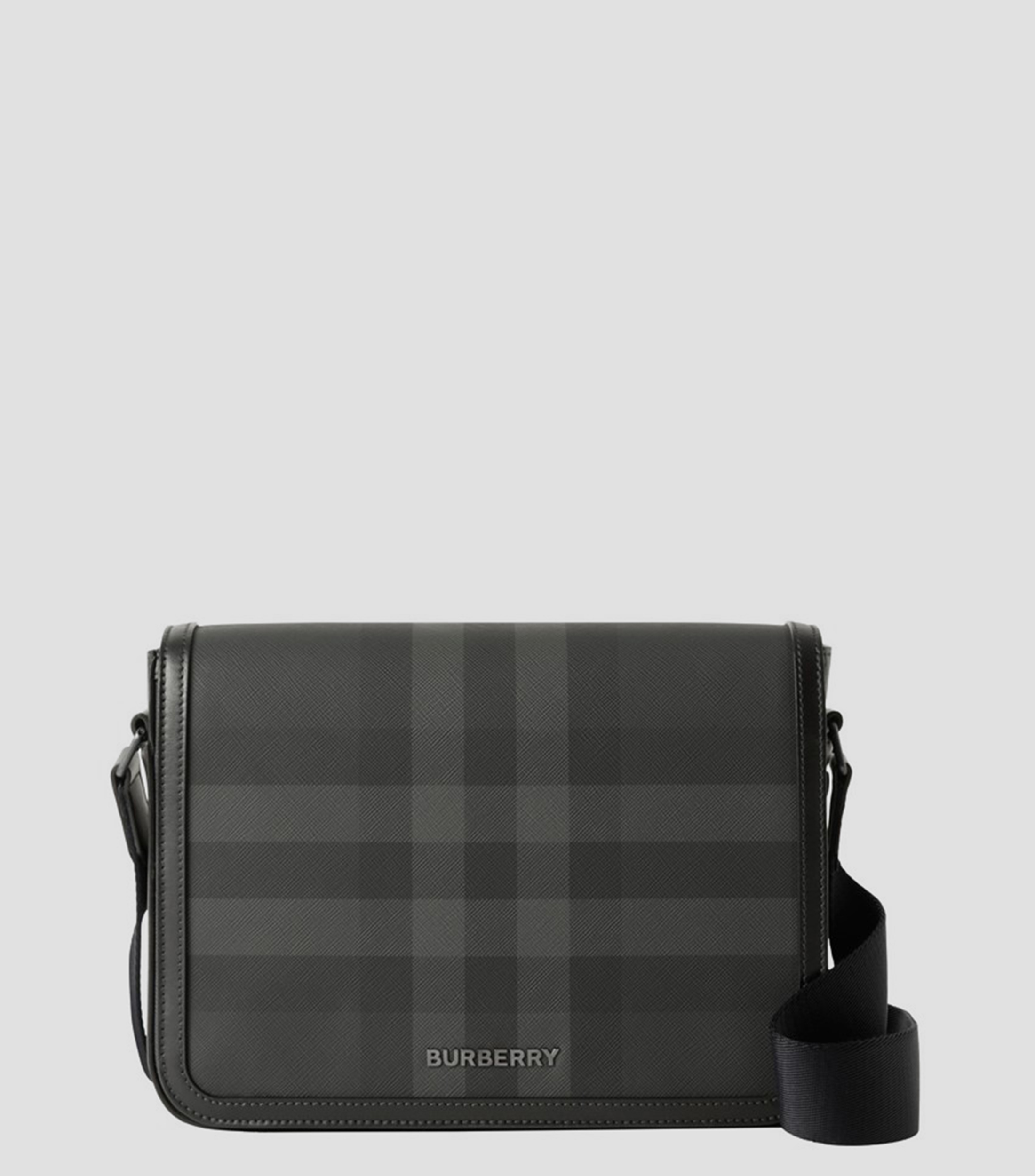 Bolso messenger con cuadros Hombre