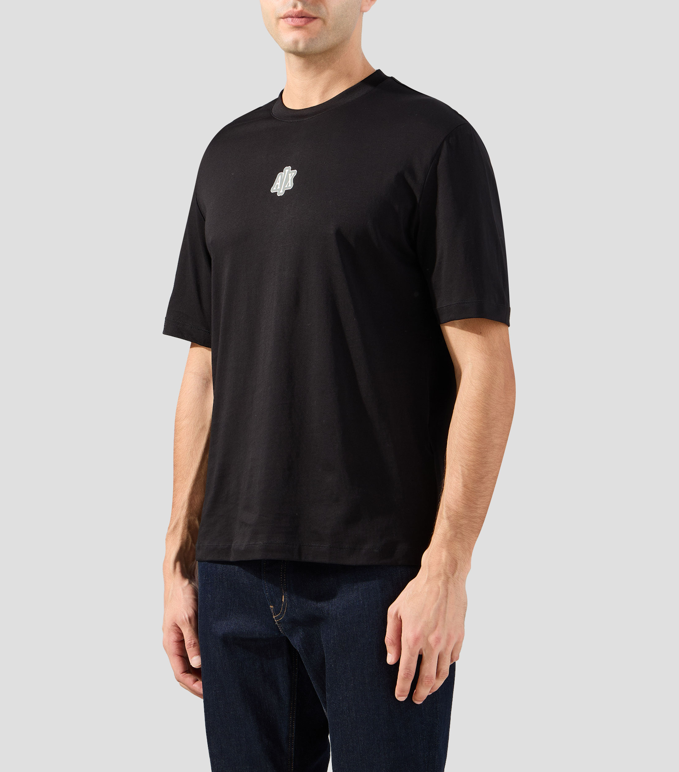 Playera cuello redondo manga corta estampada Hombre