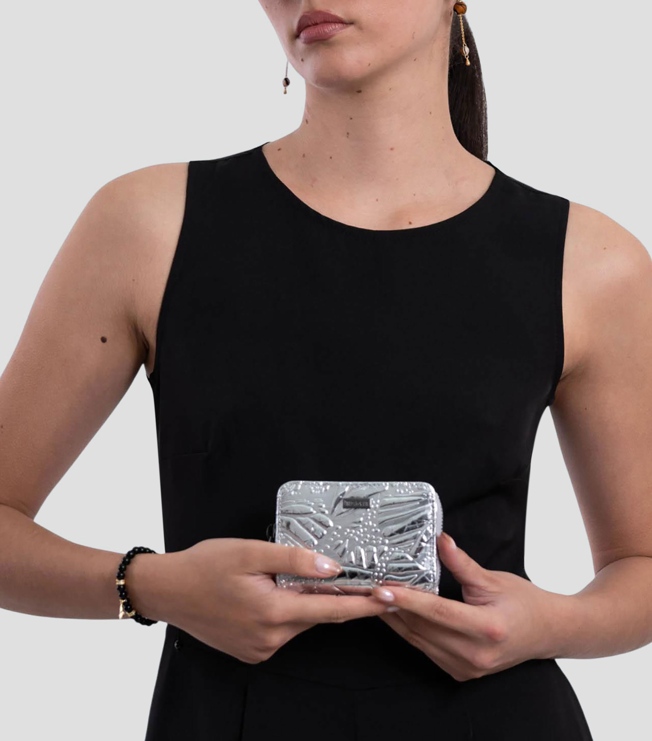 Cartera en piel craquelada fantasía Mujer