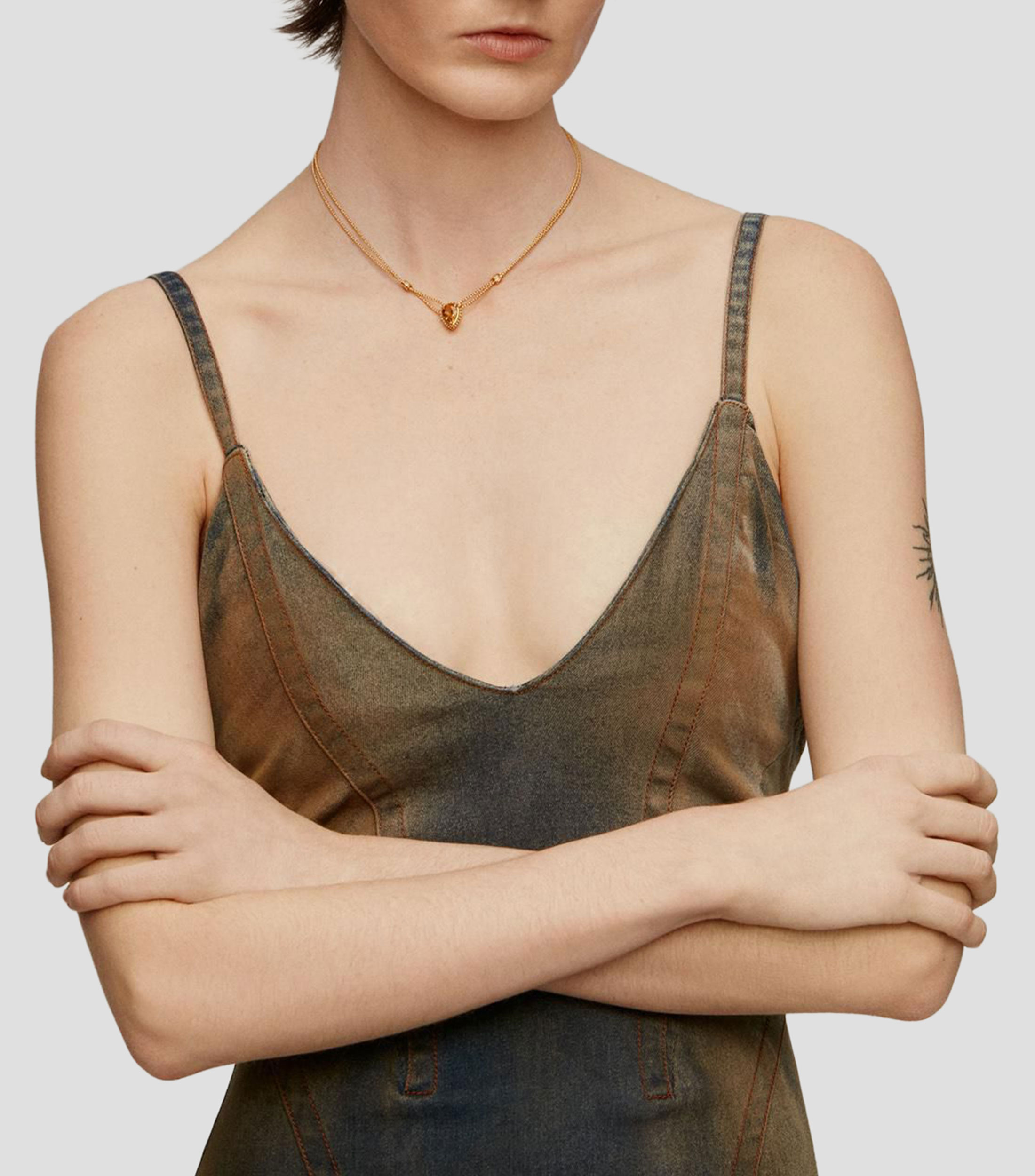Collar en plata .925 con cuarzo amarillo Florence Mujer