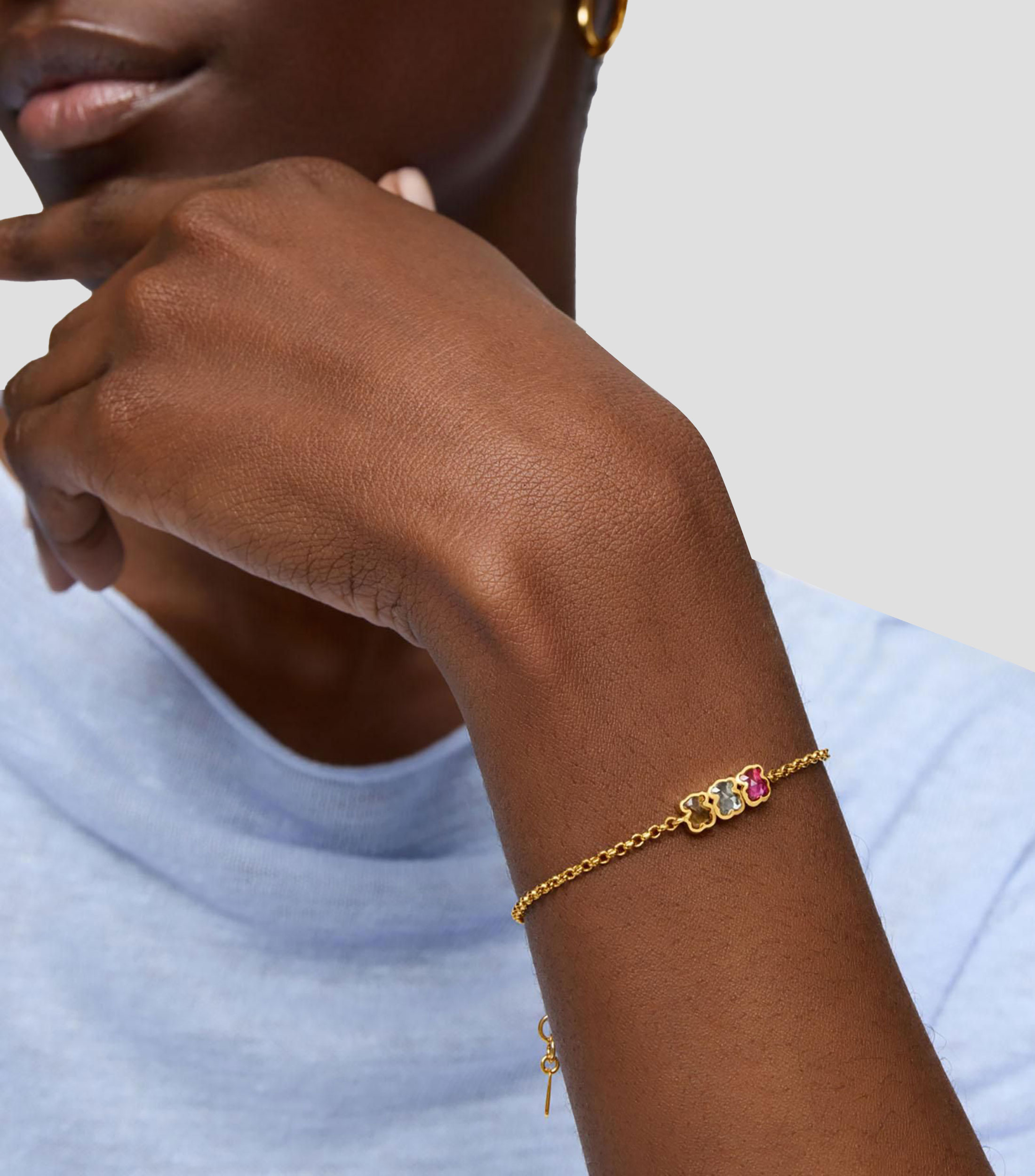 Pulsera con tres osos Mujer