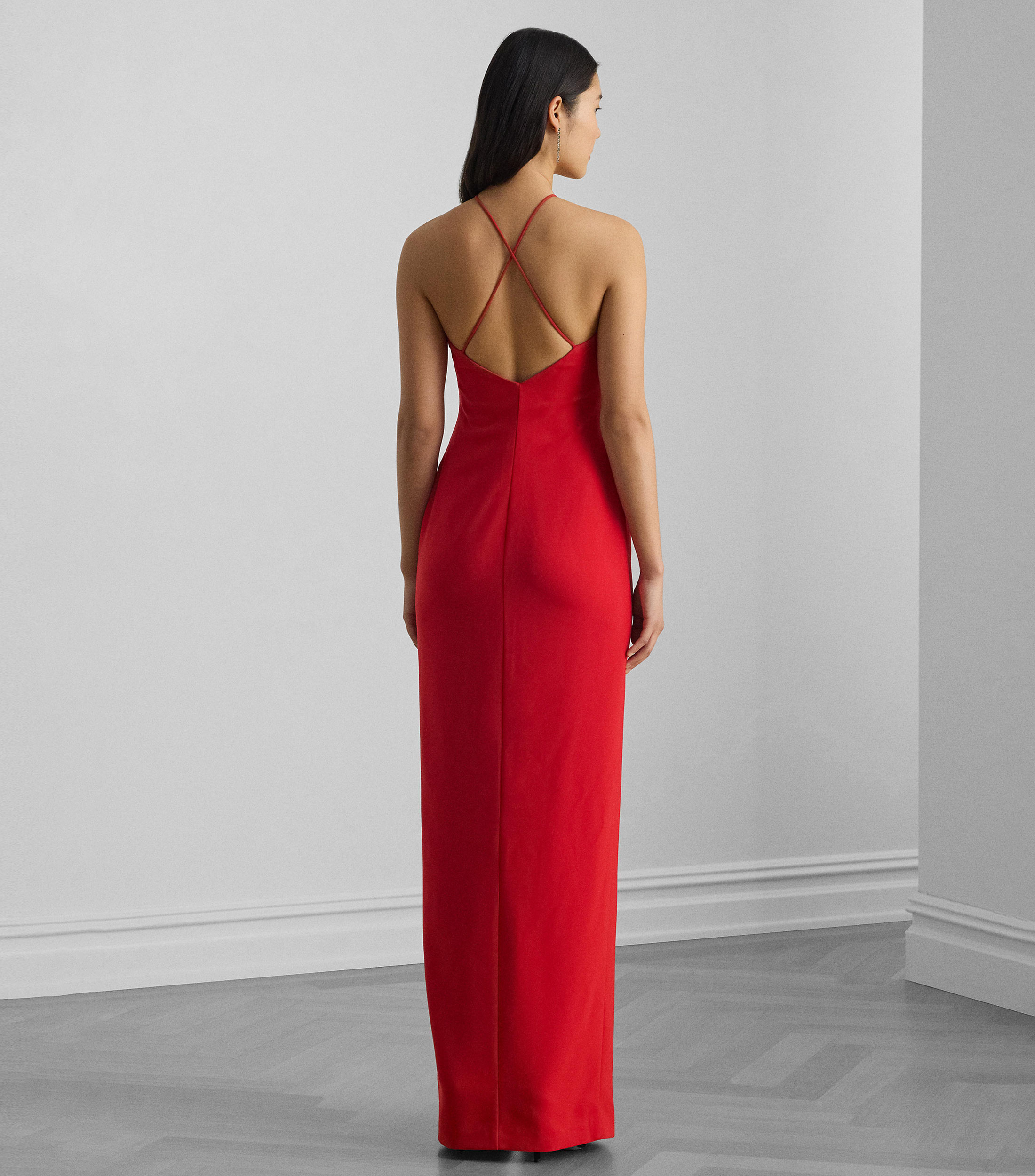 Vestido largo liso Mujer