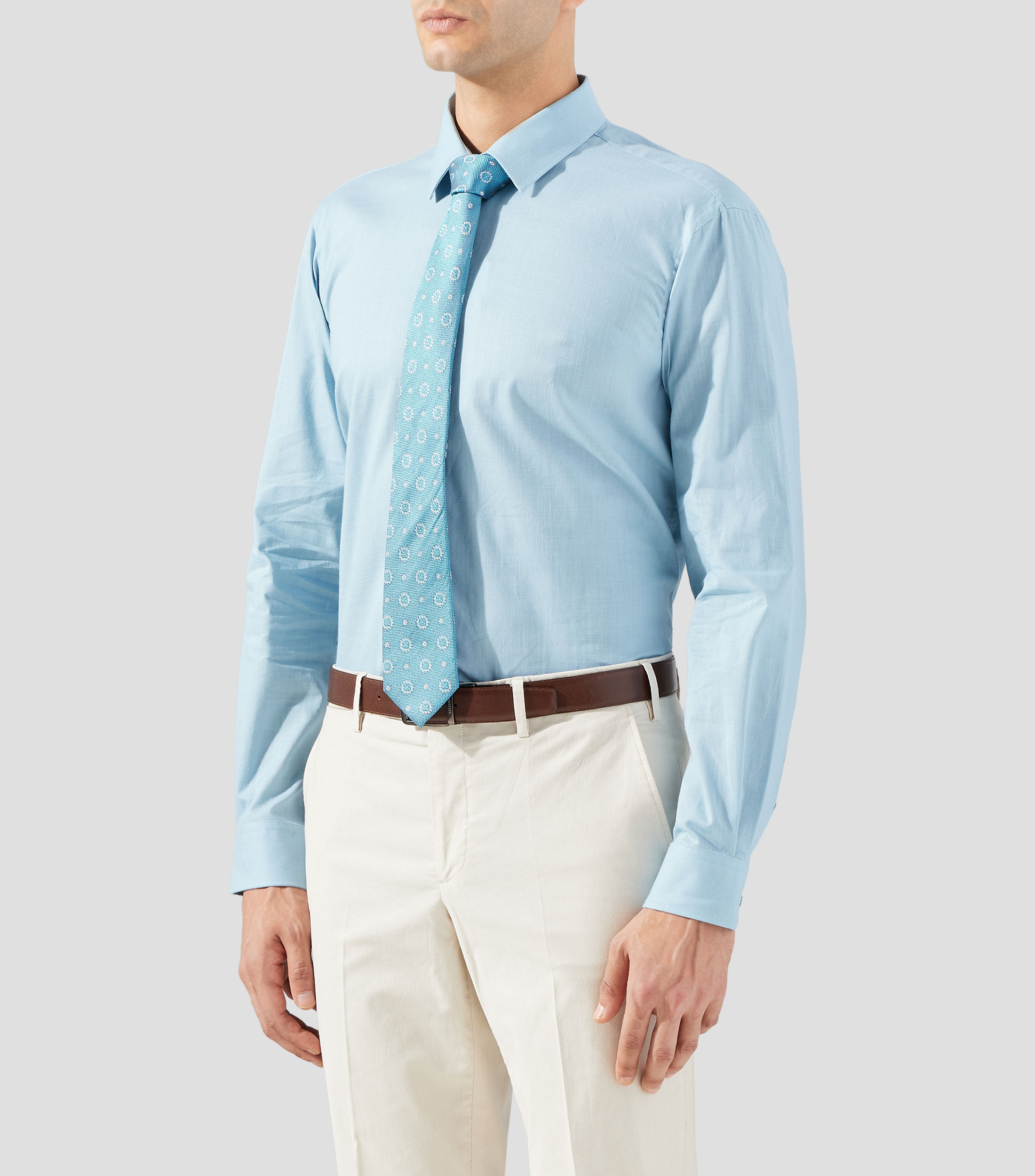 Camisa microdiseño manga larga Hombre