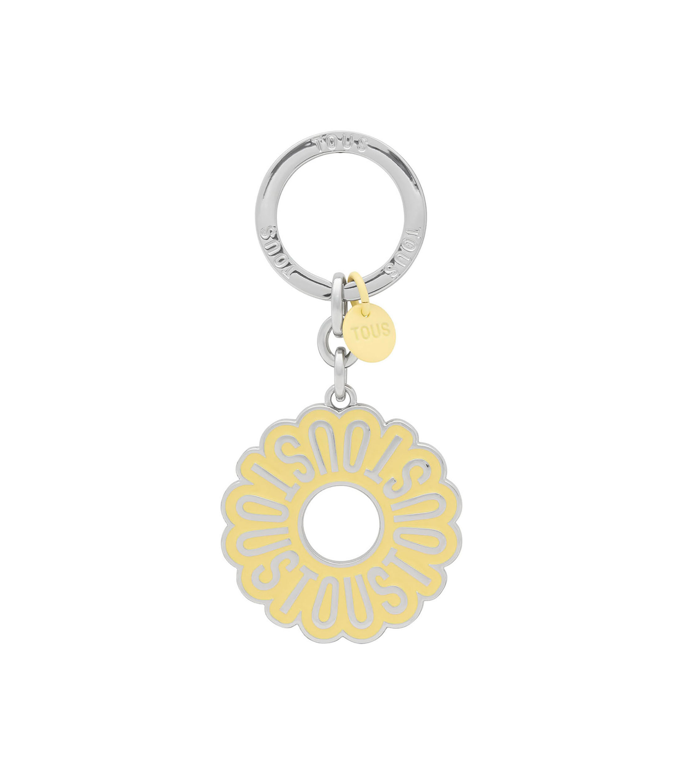 Llavero Circle amarillo con logo Mujer