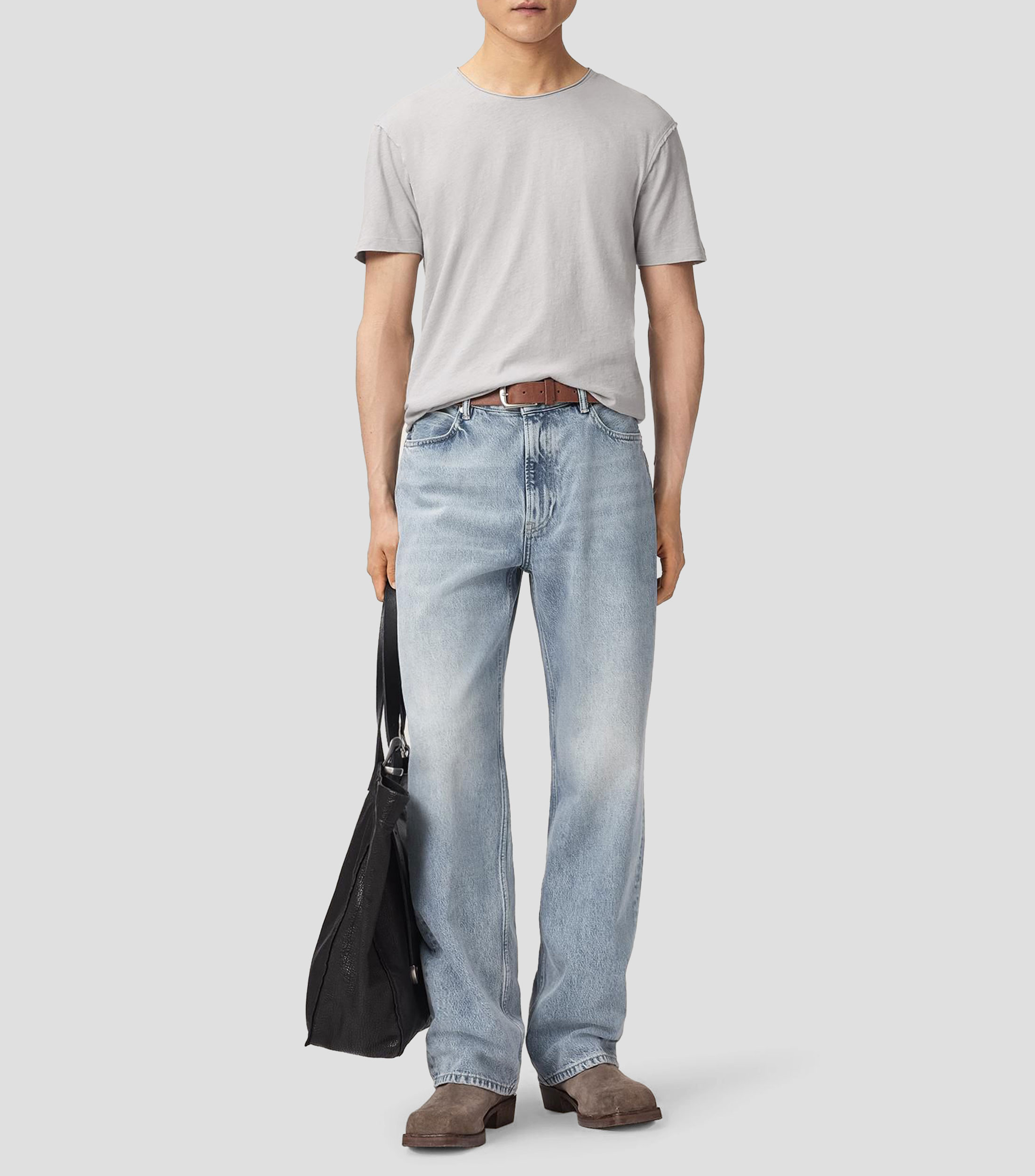 Playera cuello redondo manga corta lisa Hombre