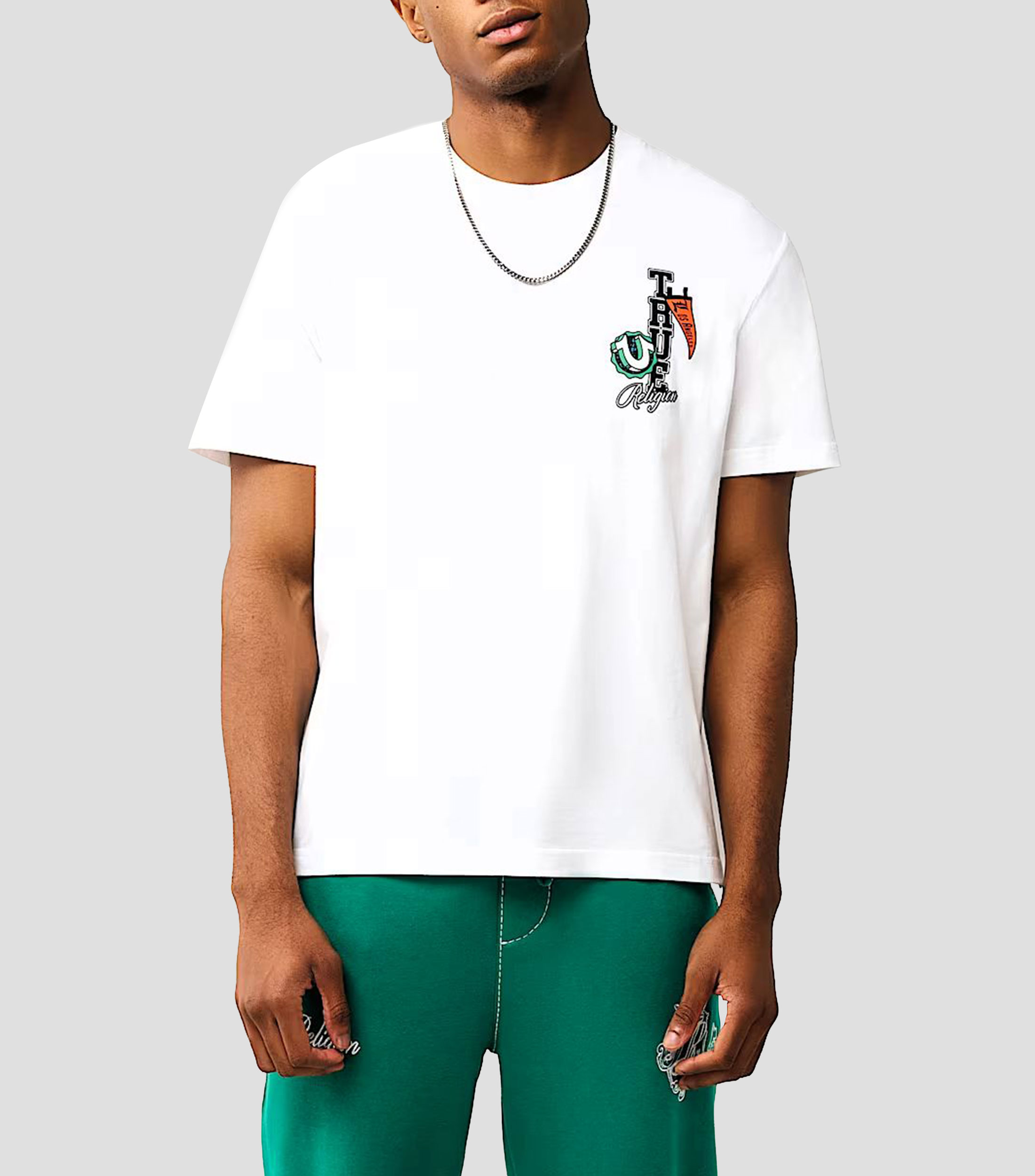 Playera cuello redondo manga corta estampada Hombre