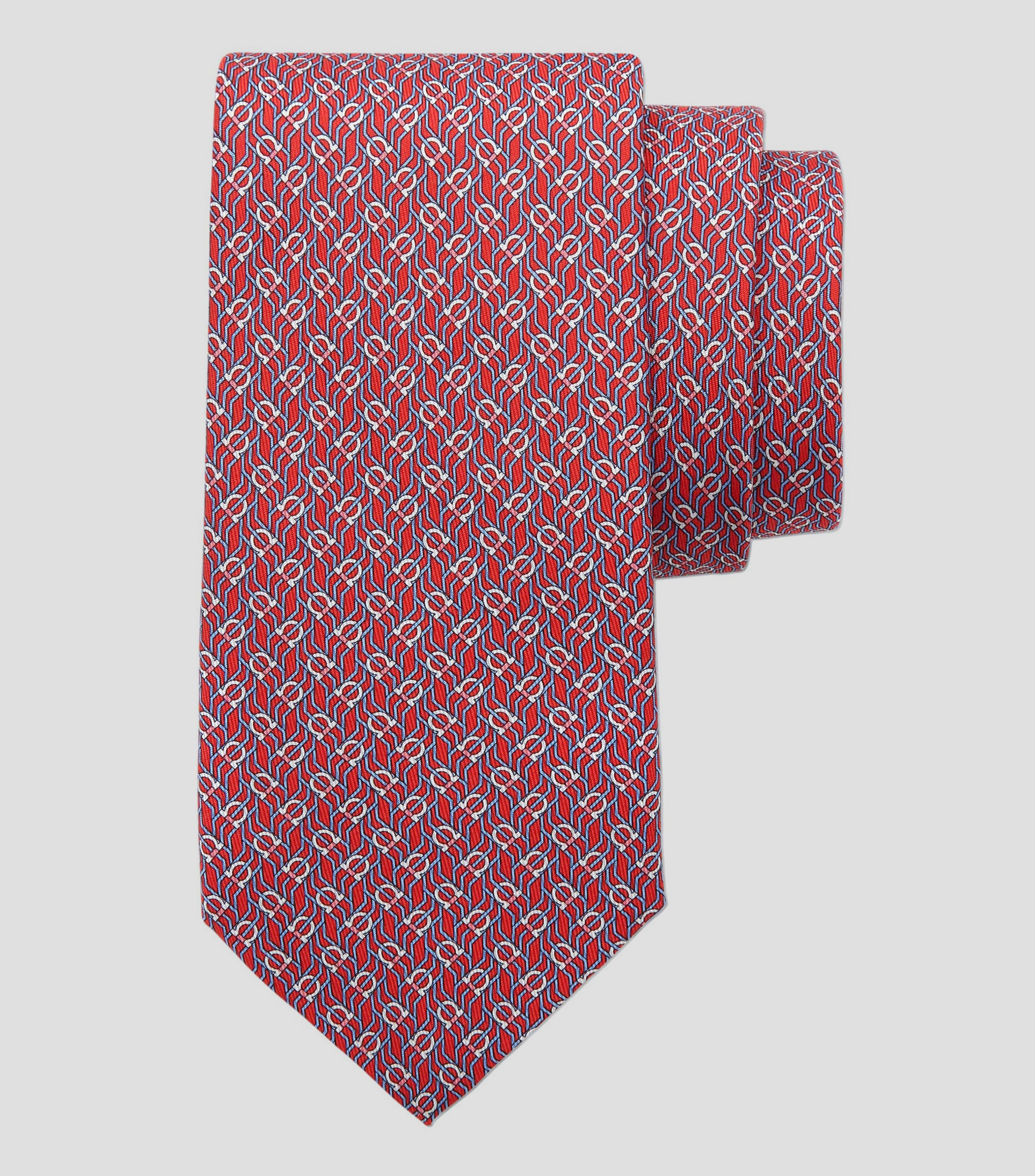Corbata de seda estampado Tetris