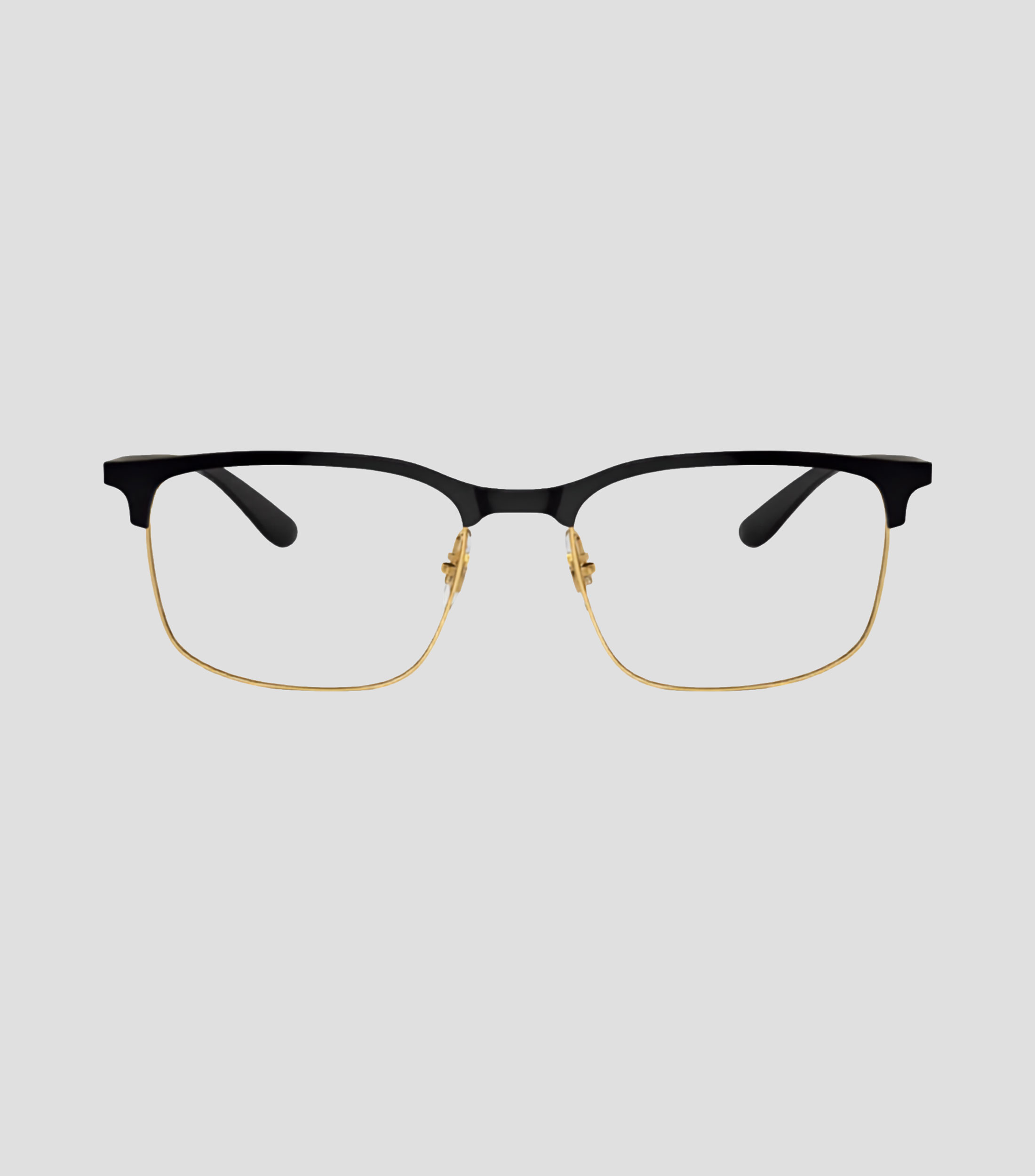 Lentes Oftálmicos Cuadrados Negros, Dorados Unisex