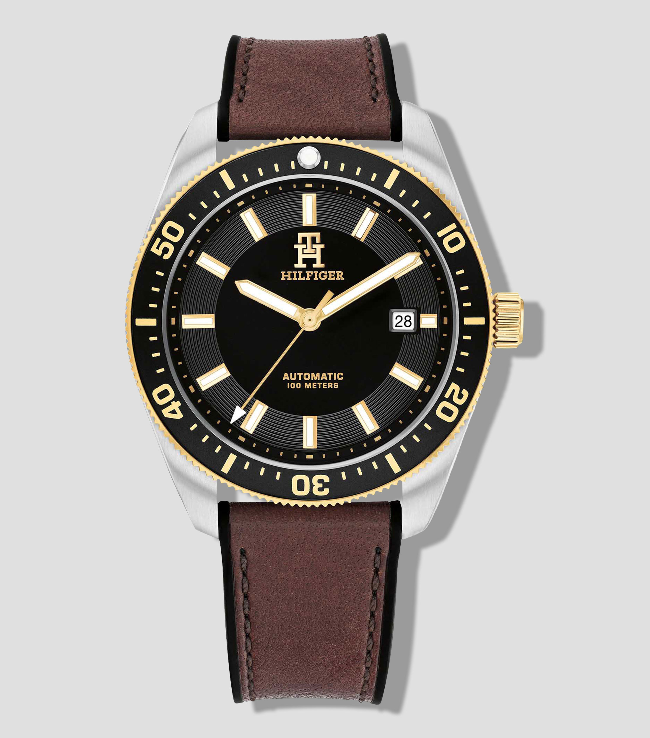 Reloj para Hombre TH85 Casual, Plateado, Café