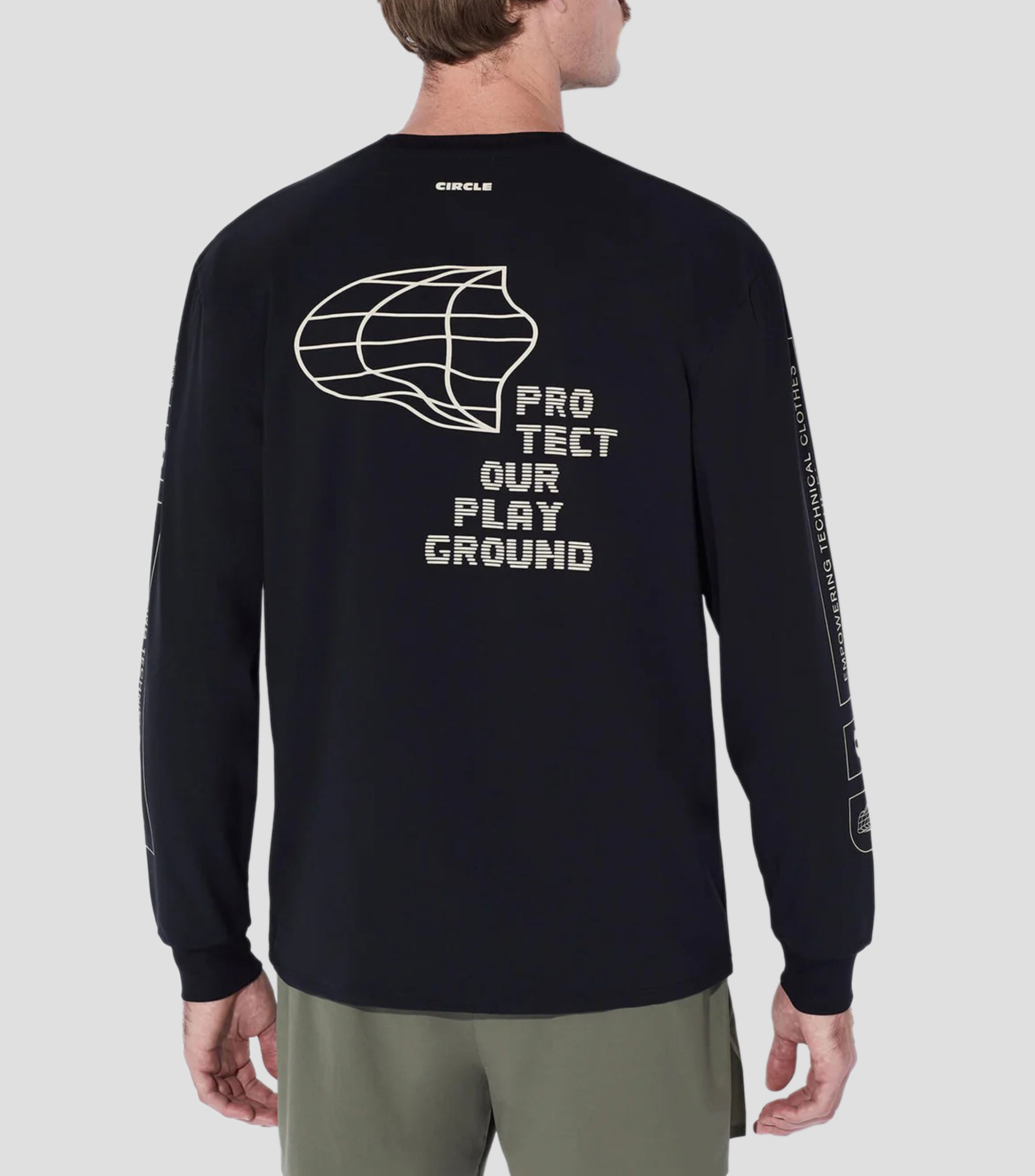 Playera para correr Feel Good POP 2.0 de cuello redondo con manga larga estampada Unisex