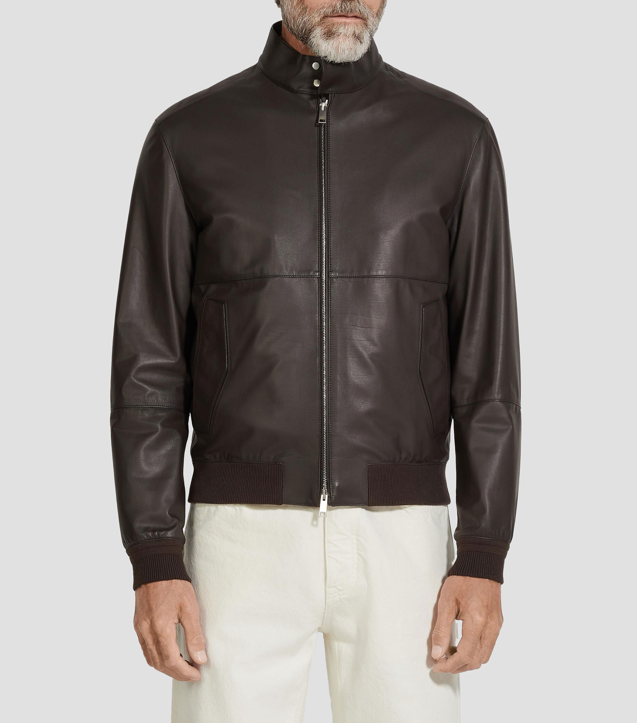 Chamarra Bomber en Piel de Napa Hombre