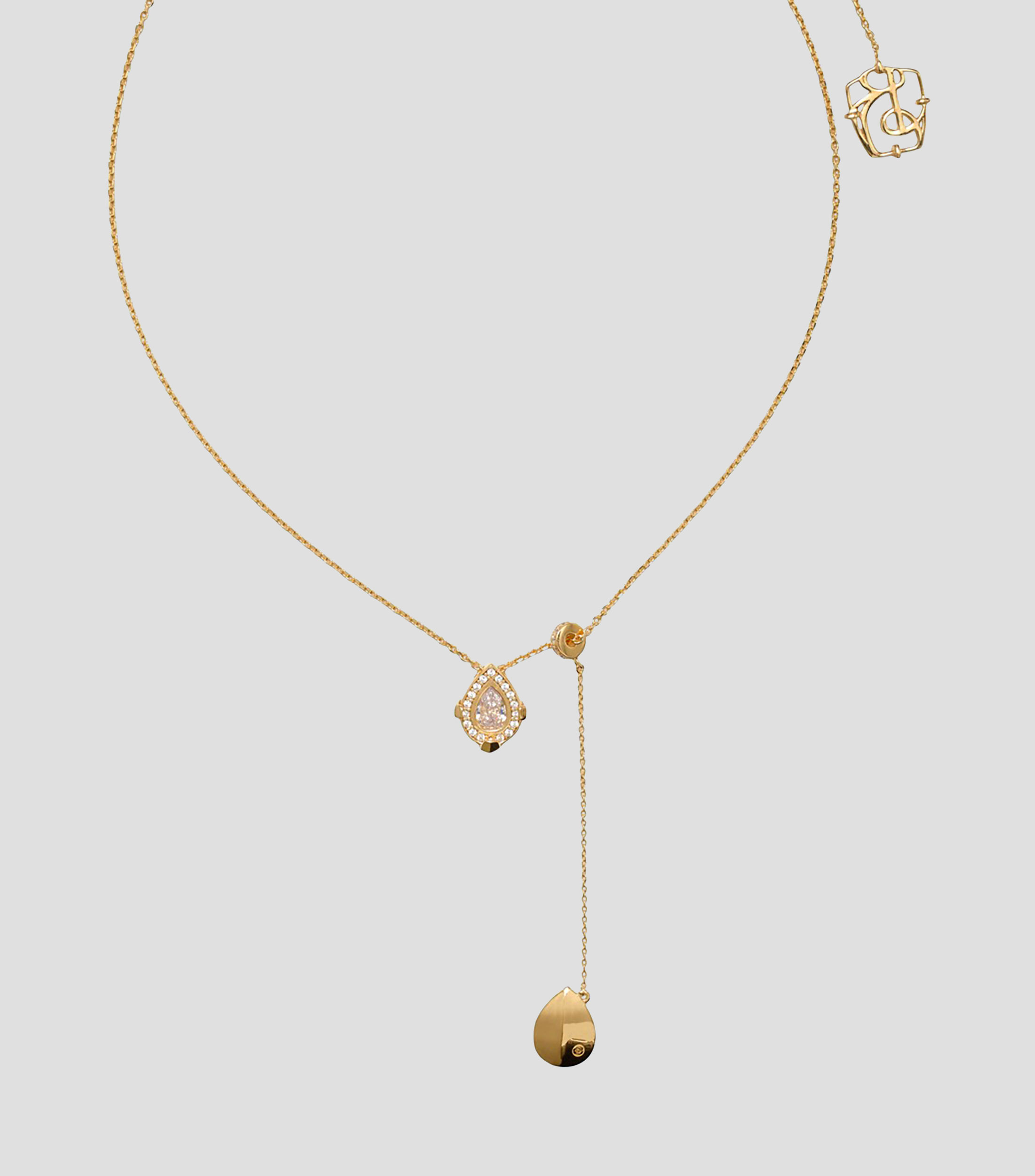 Collar en plata Shield con circonita cúbica Mujer