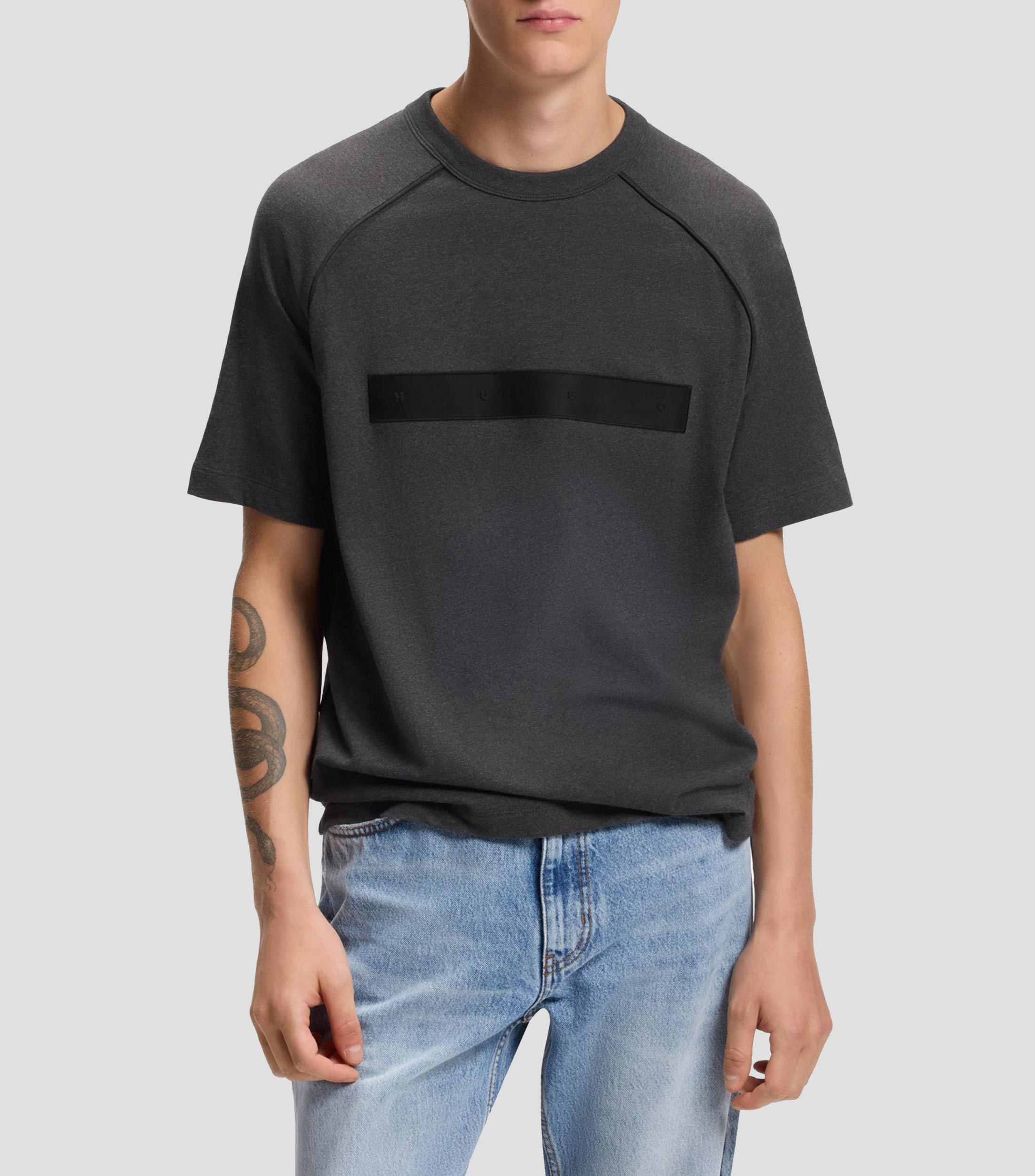 Playera cuello redondo manga corta jaspeada Hombre