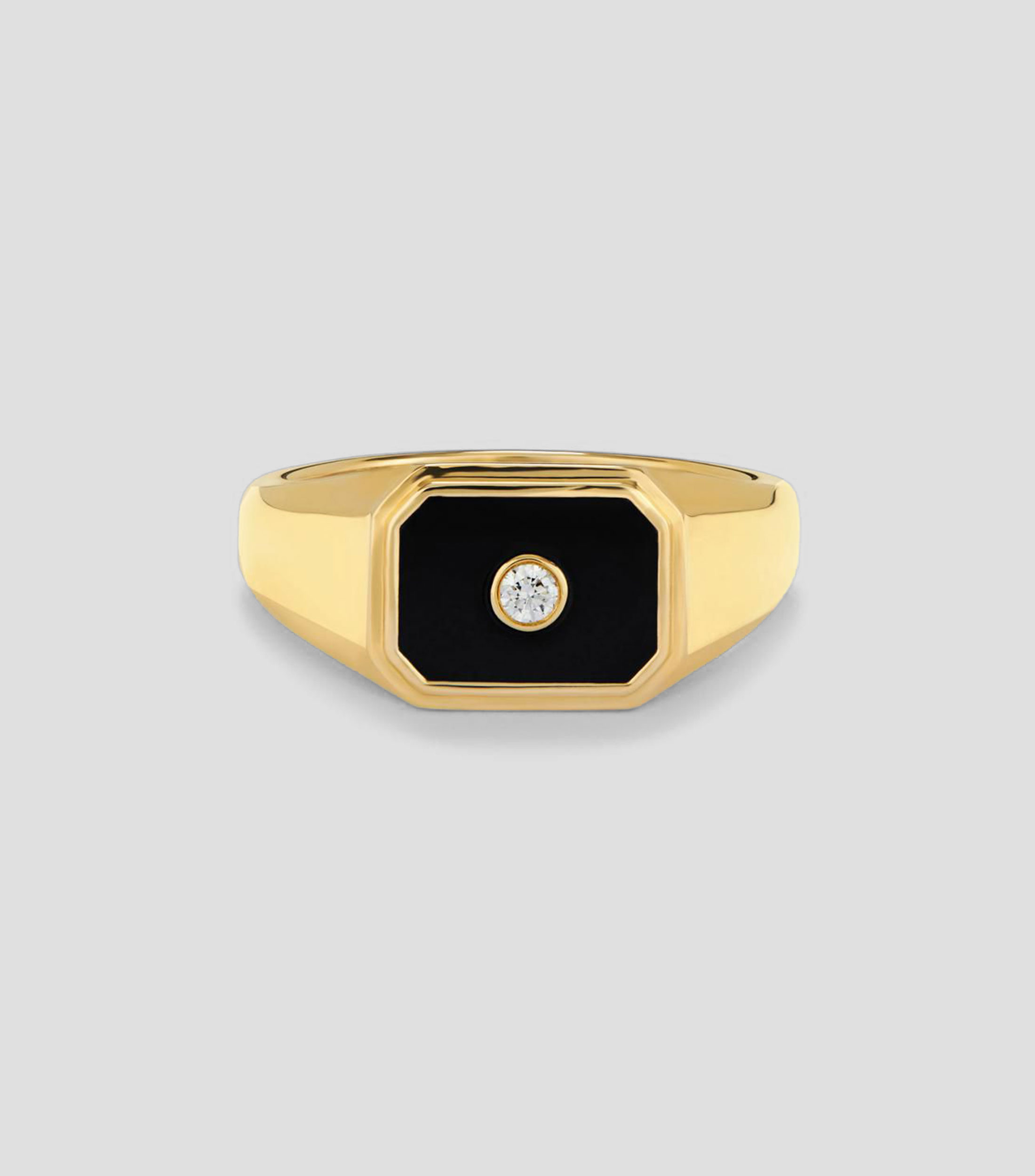 Anillo en oro amarillo Sellos con diamante Mujer