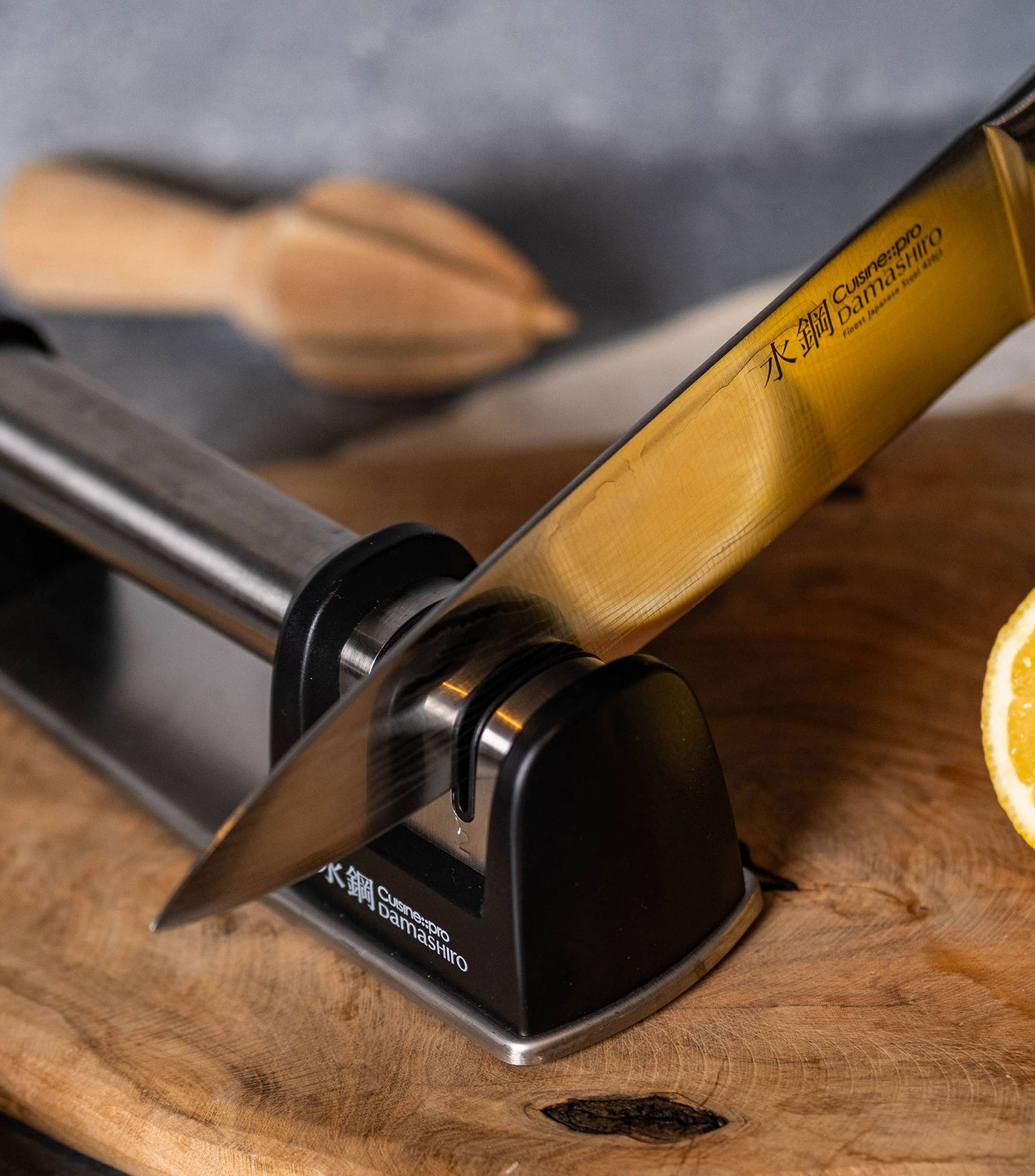 Afilador de cuchillos Damashiro en acero inoxidable